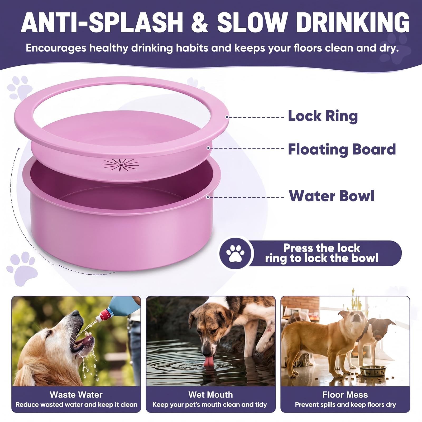 XIAZ Elevated Dog Bowls Large Breed Raised Dogs Bowl Stand Large/Medium Sized Dog Stainless Steel Food Water Bowl Stands 5 Heights Adjustable 9/11/12/14in Black Pet Feeder Dish Station
