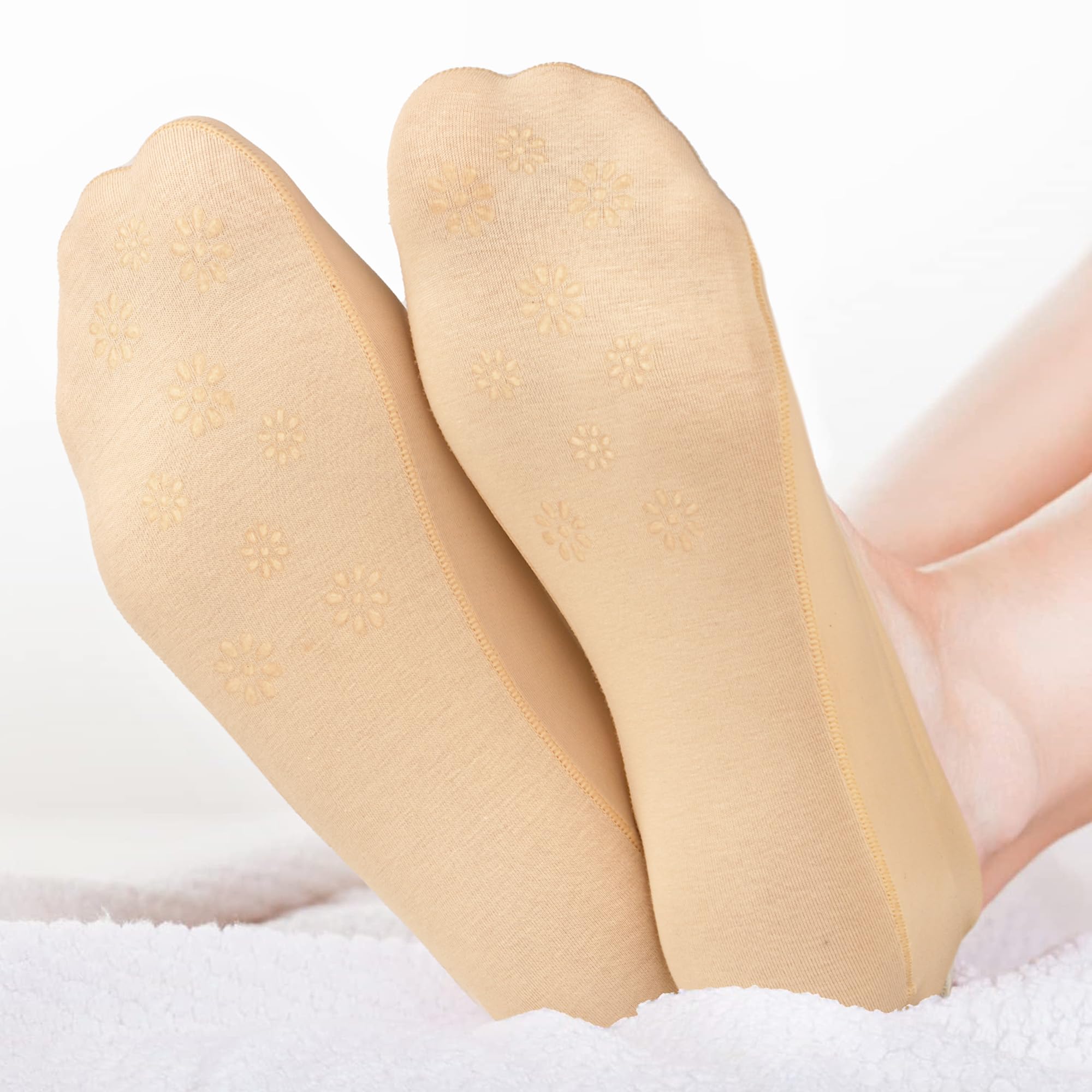 No Show Socks Women Nylon Low Non-Slip Thin Liner Socks for Flats