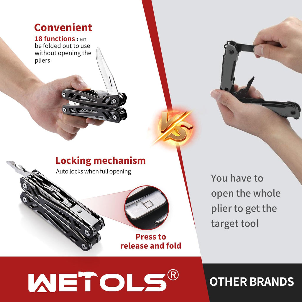 Multitool with Pocket Knife, Birthday Gifts for Men Women Mom Dad