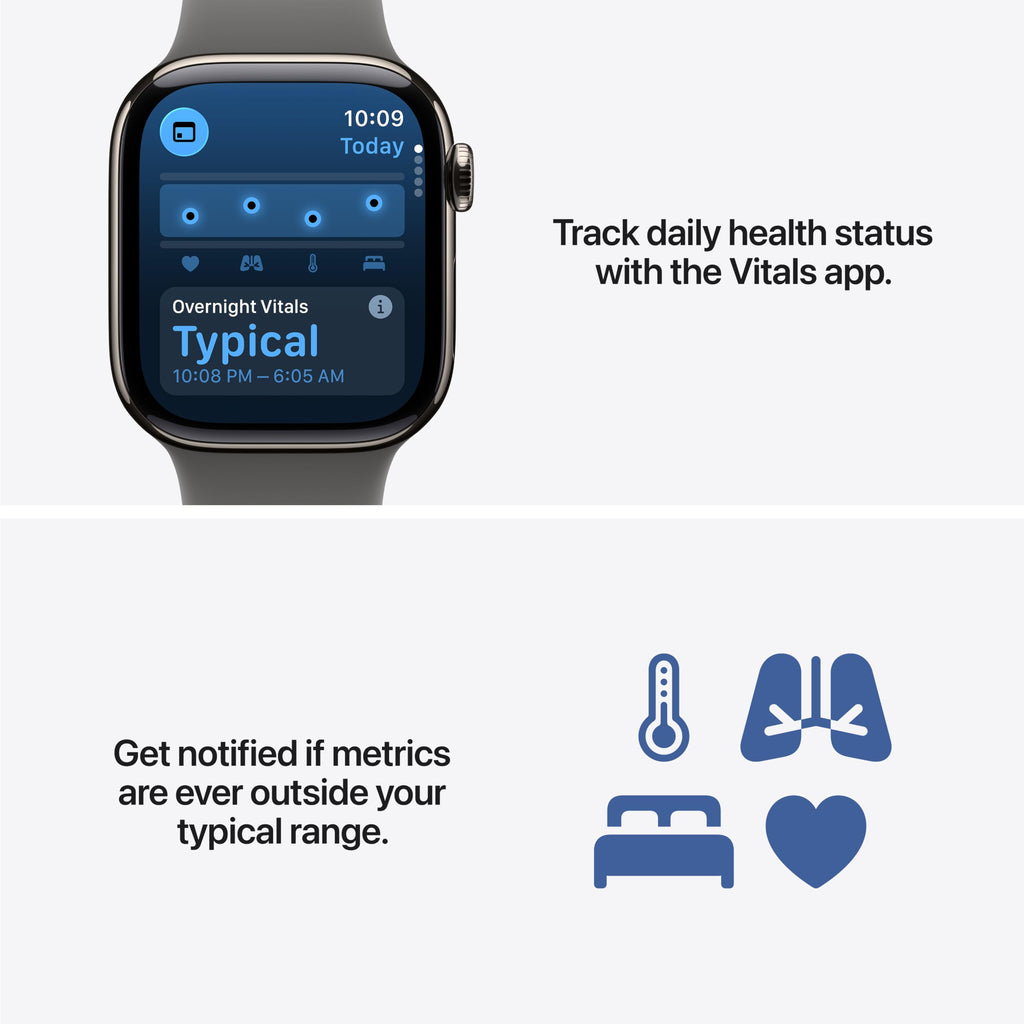Apple Watch Series 11 [GPS 46mm] Smartwatch with Rose Gold Aluminum Case with Light Blush Sport Band - M/L. Sleep Score, Fitness Tracker, Health Monitoring, Always-On Display, Water Resistant