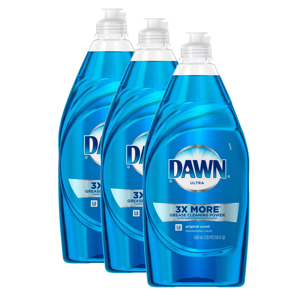 Dawn Ultra Dish Soap Refill Jug Large Size Original Blue Liquid Dishwashing Detergent, Powerful Dish Soap for Grease, 51.5oz (Pack of 2)