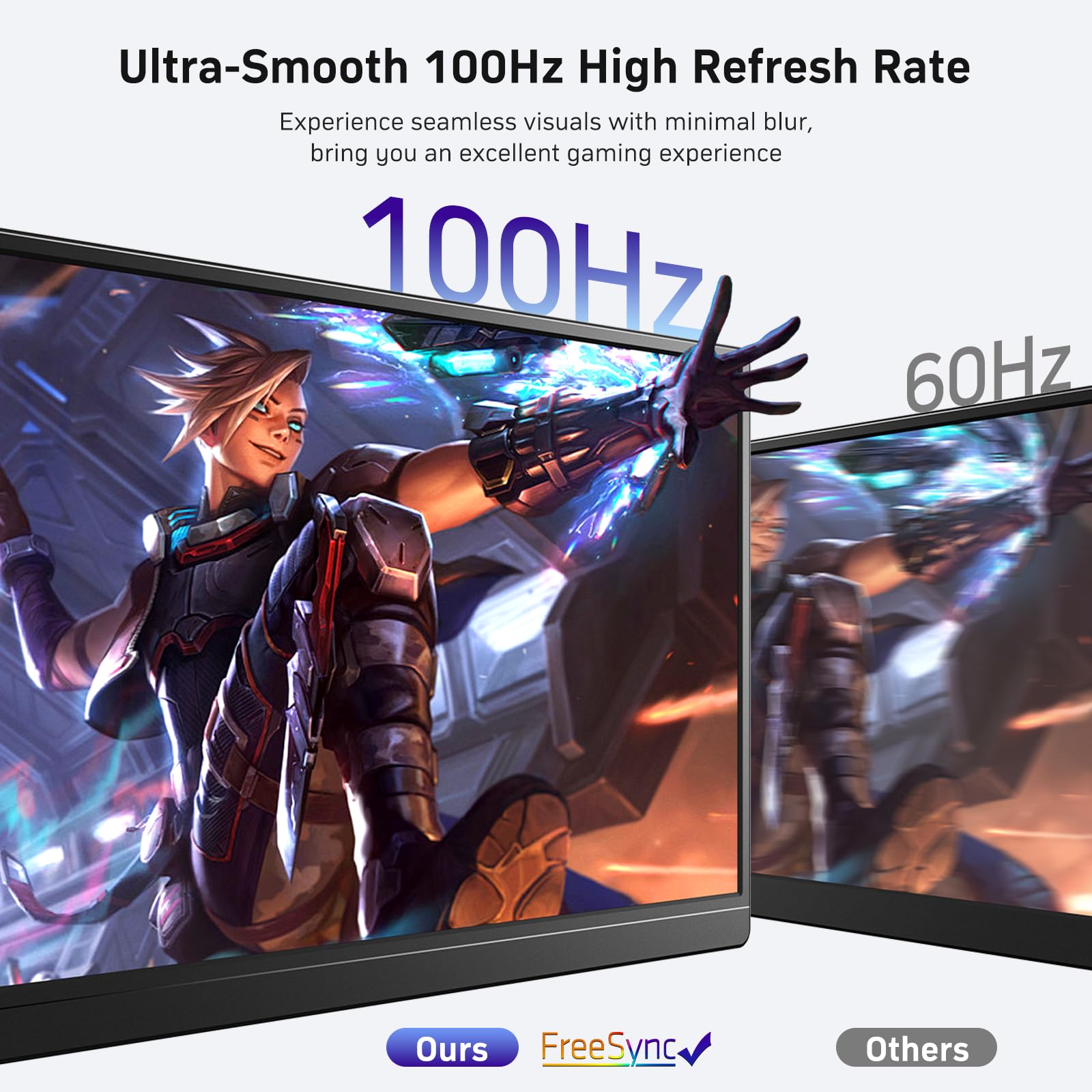 MNN 15.6" FHD 60Hz Portable Monitor USB-C HDMI IPS HDR Gaming Laptop