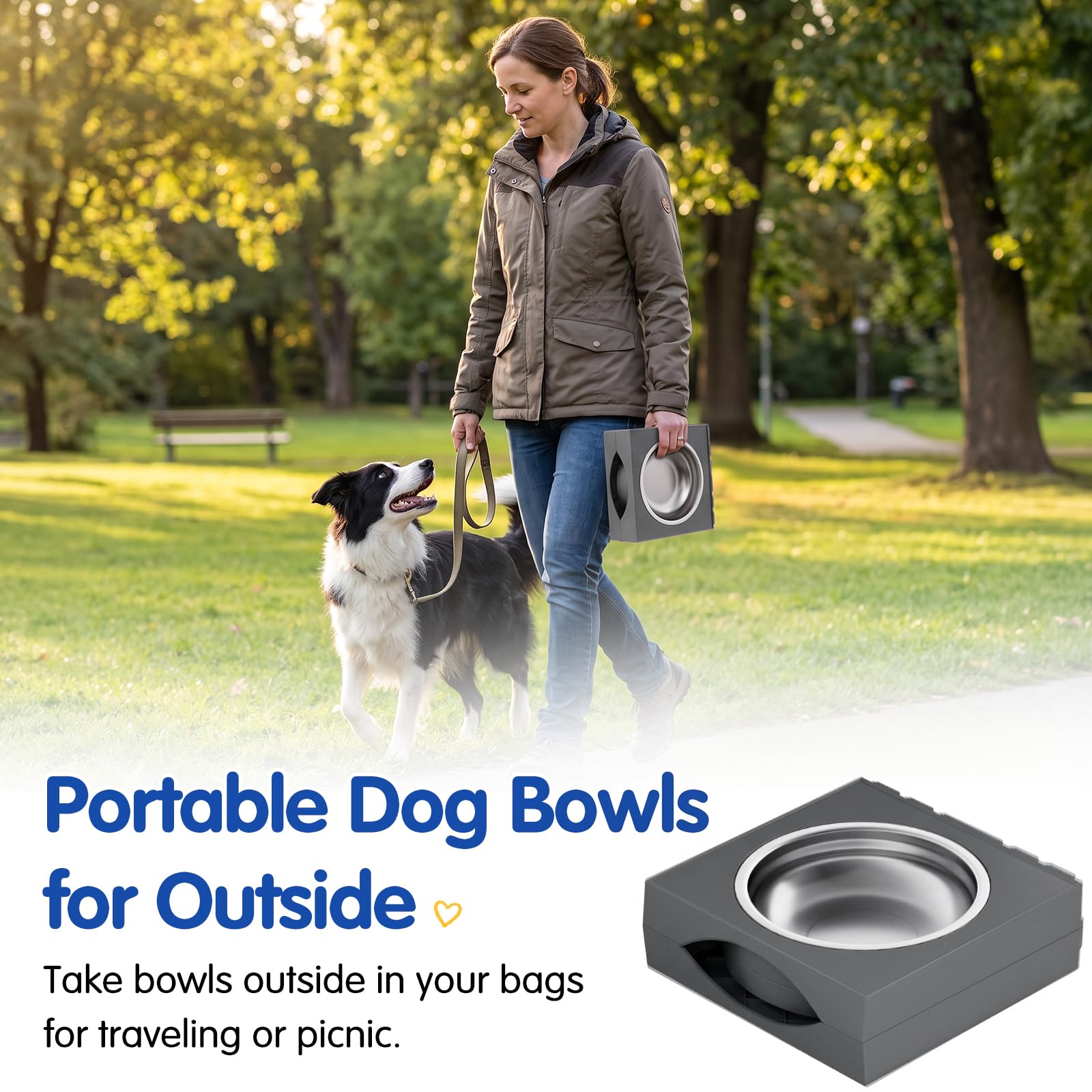 XIAZ Elevated Dog Bowls Large Breed Raised Dogs Bowl Stand Large/Medium Sized Dog Stainless Steel Food Water Bowl Stands 5 Heights Adjustable 9/11/12/14in Black Pet Feeder Dish Station