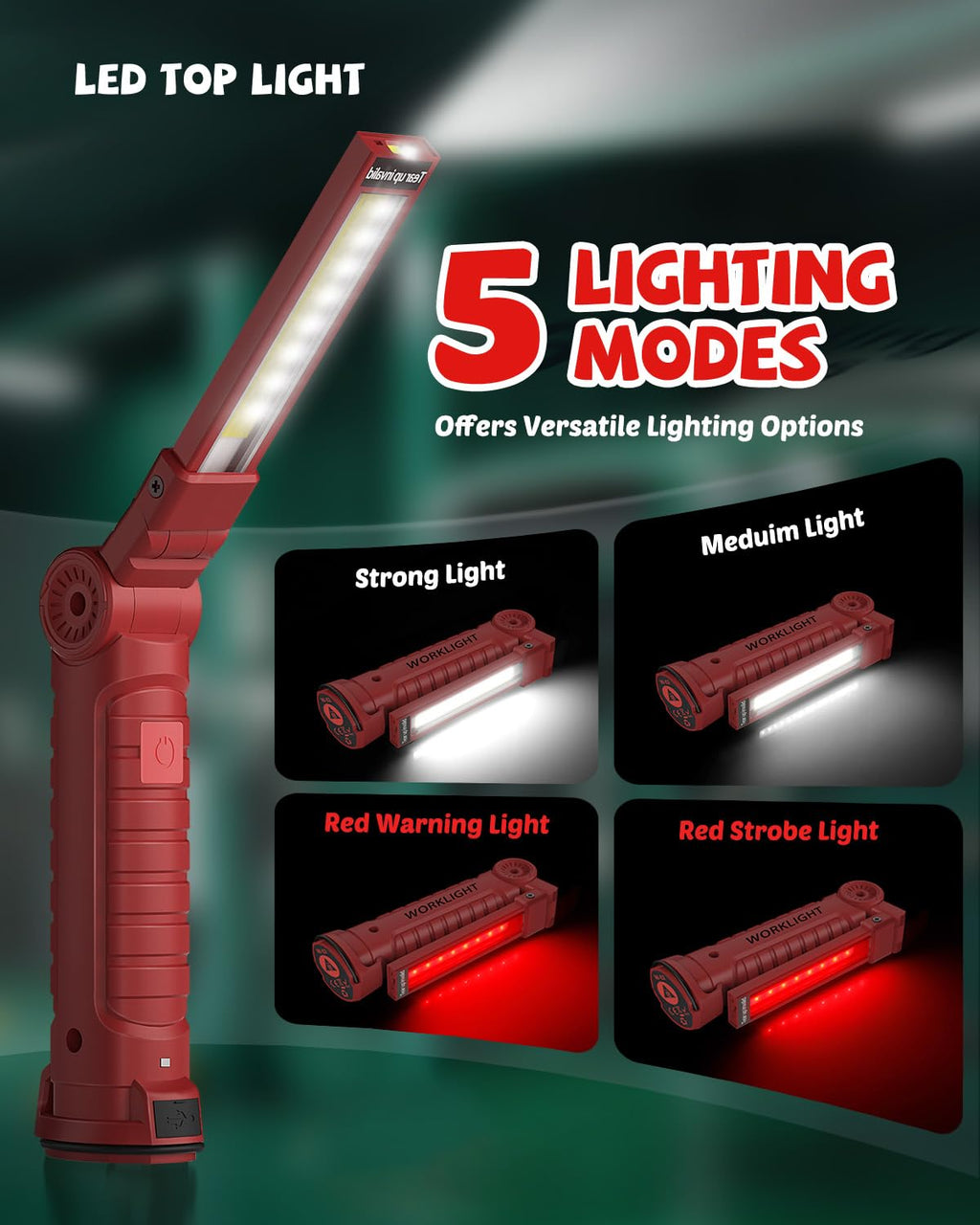 Coquimbo 2 Pack Rechargeable Work Light, Christmas Tool Gifts for Men Dad