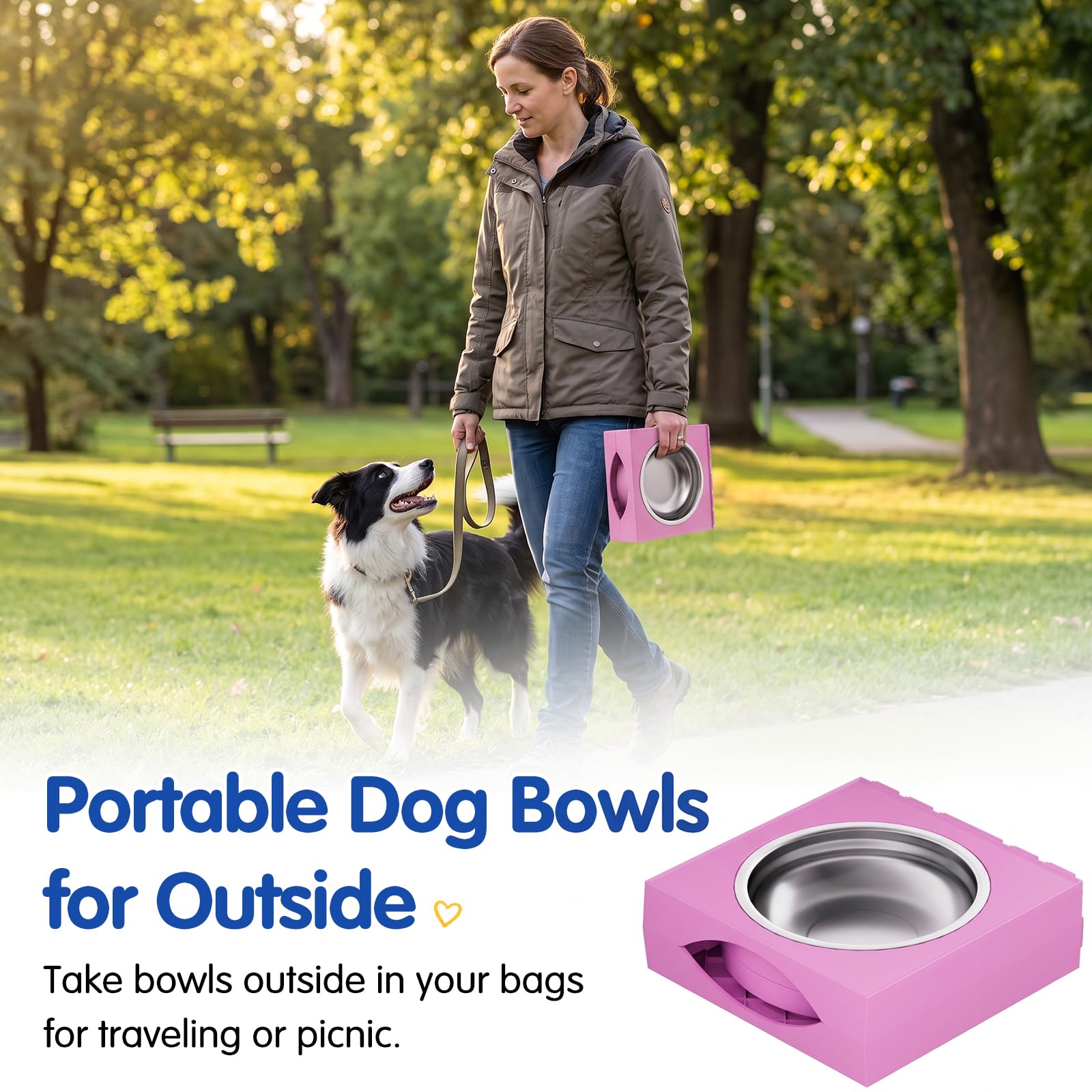 XIAZ Elevated Dog Bowls Large Breed Raised Dogs Bowl Stand Large/Medium Sized Dog Stainless Steel Food Water Bowl Stands 5 Heights Adjustable 9/11/12/14in Black Pet Feeder Dish Station
