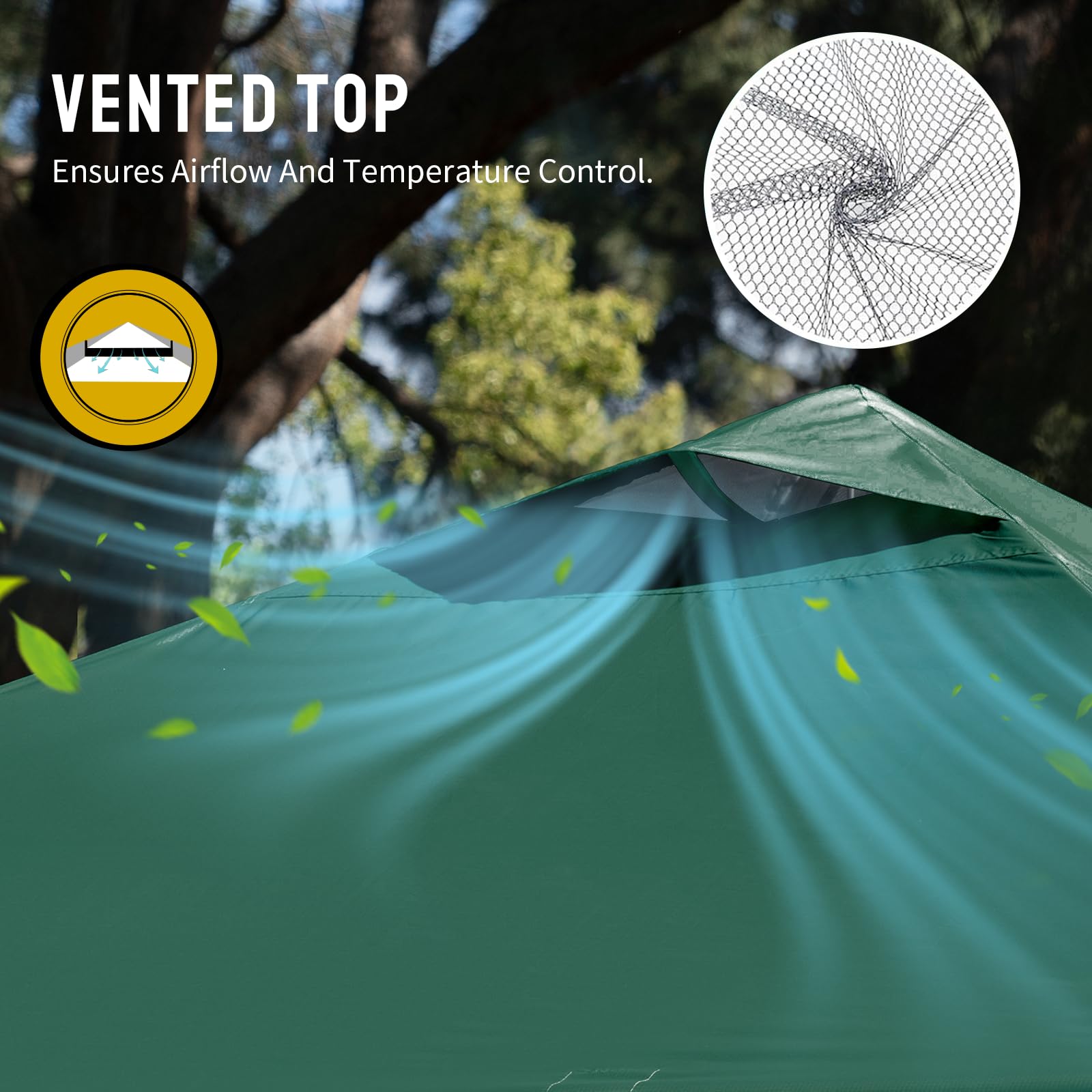 CROWN SHADES 8x8 Pop Up Canopy Tent with One Push Setup, Grid White