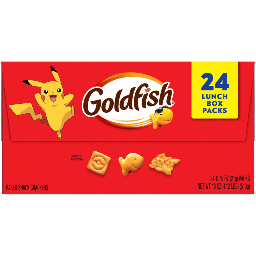 Goldfish Crackers Big Smiles Variety Pack with Cheddar, Colors, and Pretzels, Snack Packs, 30 Ct