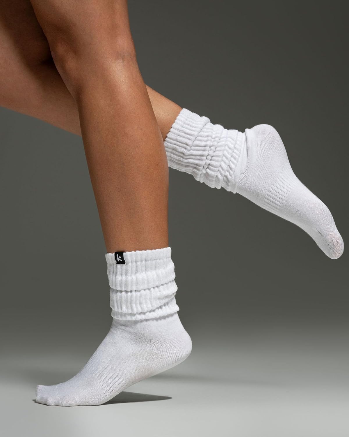 Kamo Fitness Scrunch Boot Socks for Women, Long Cozy Slouch Crew, 3 Pairs