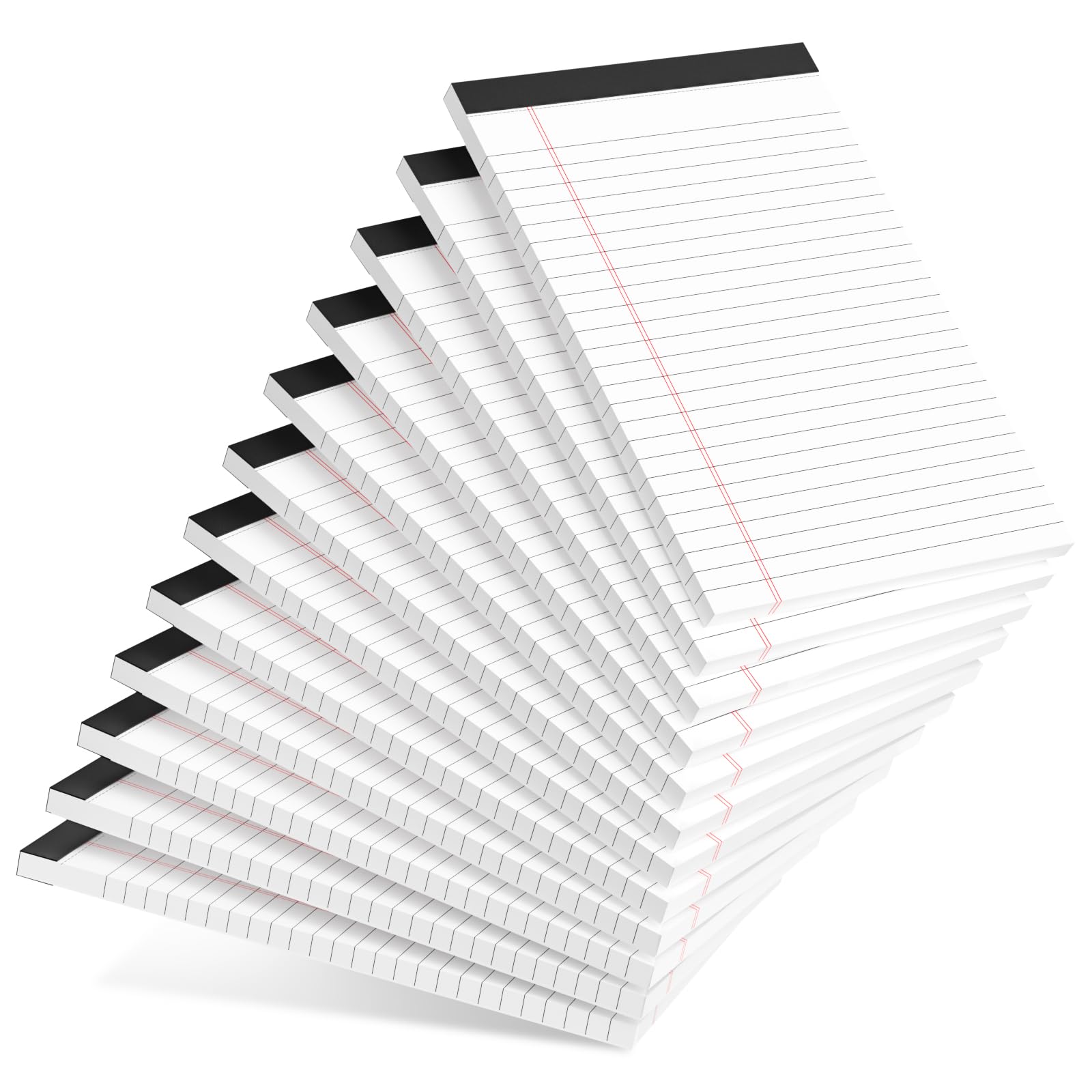 5pcs Small Note Pads 5x8 Notebook College Ruled Legal Pads Color Notepads 5 Pack Study Back Writing Pads 5 x 8 Perforated Narrow Ruled Pads of Paper for School & Office Supplies 30 Sheets/Pack