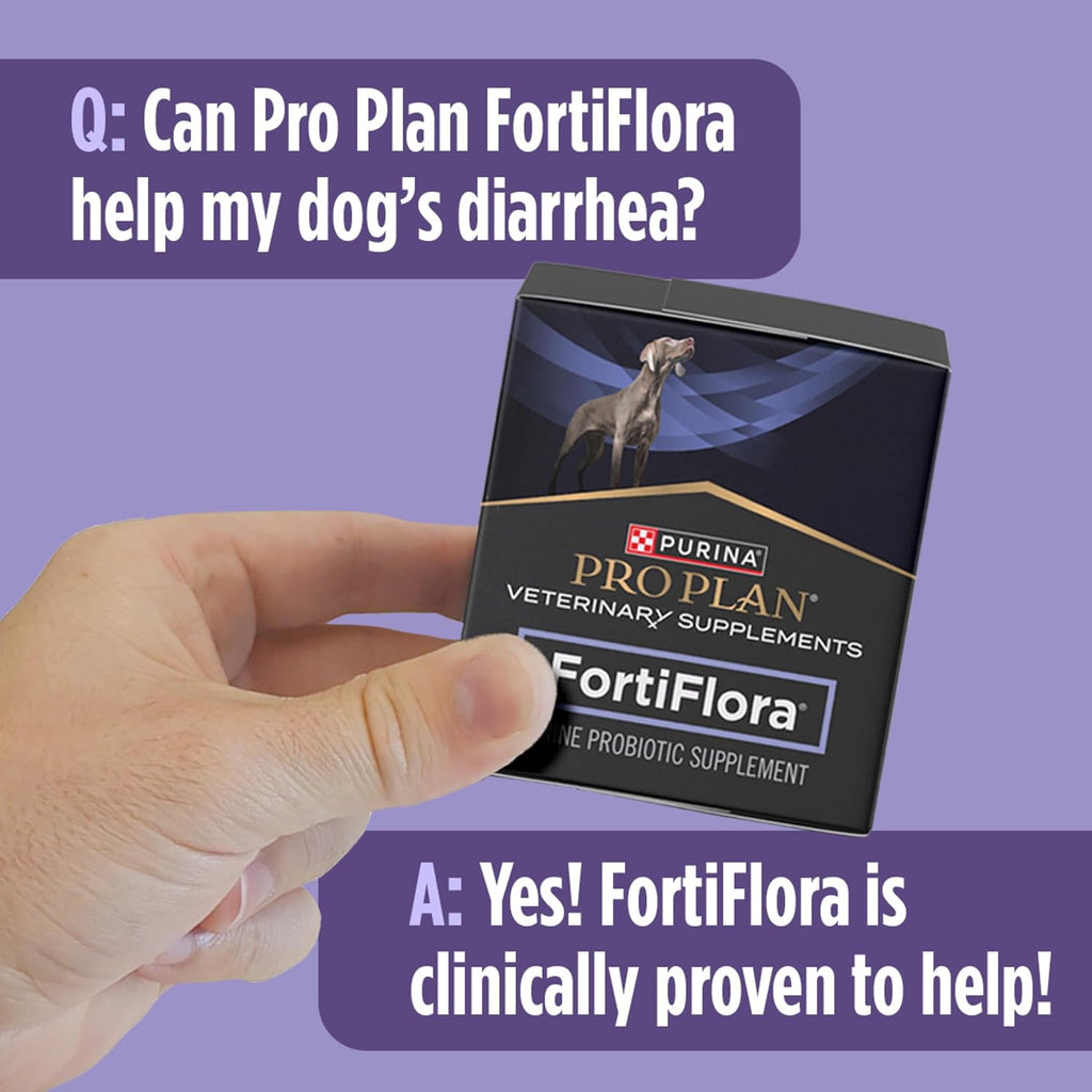 Purina Pro Plan Veterinary Supplements FortiFlora Probiotic Powder for Dogs, Daily Support for Digestive and Immune Health and Occasional Diarrhea