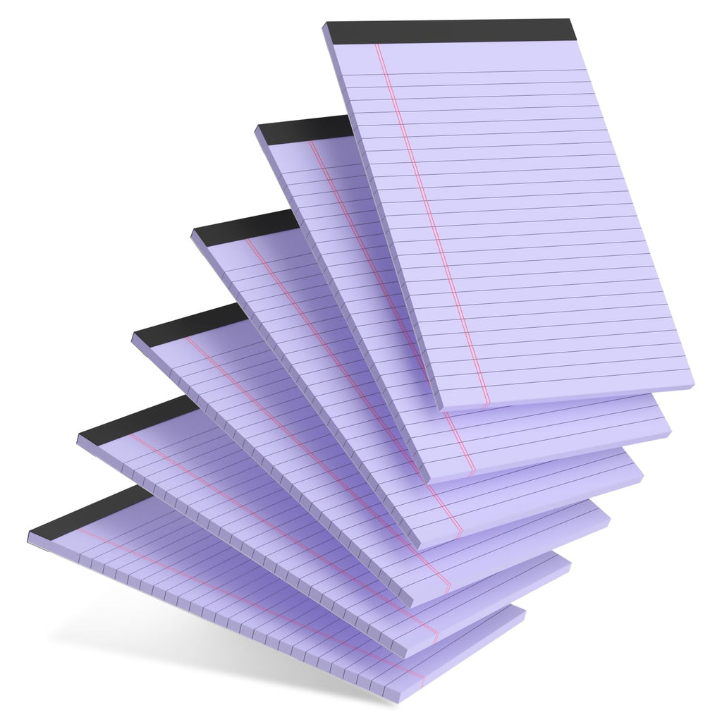 5pcs Small Note Pads 5x8 Notebook College Ruled Legal Pads Color Notepads 5 Pack Study Back Writing Pads 5 x 8 Perforated Narrow Ruled Pads of Paper for School & Office Supplies 30 Sheets/Pack