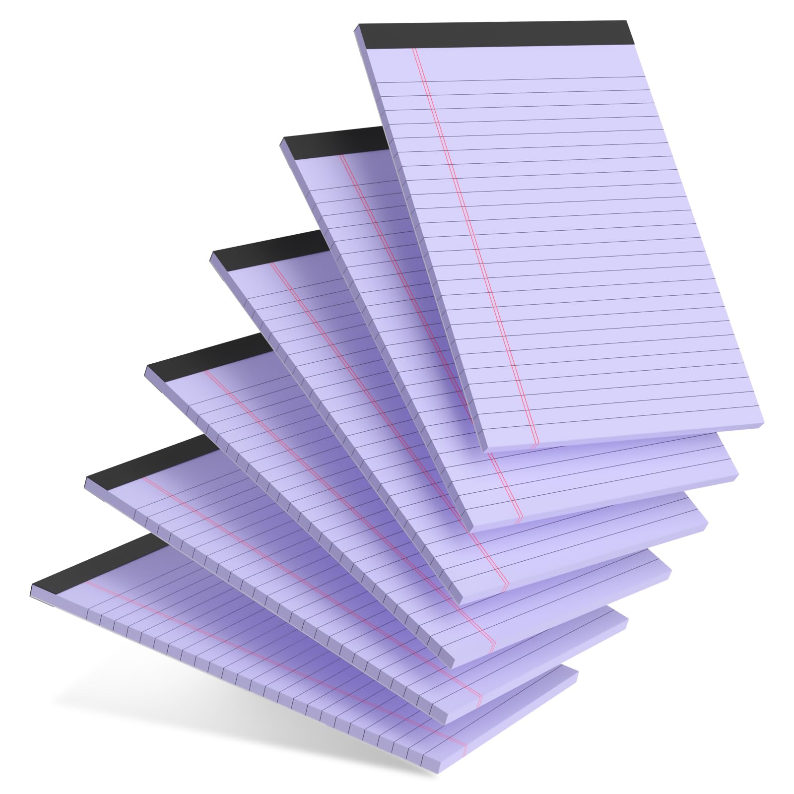5pcs Small Note Pads 5x8 Notebook College Ruled Legal Pads Color Notepads 5 Pack Study Back Writing Pads 5 x 8 Perforated Narrow Ruled Pads of Paper for School & Office Supplies 30 Sheets/Pack