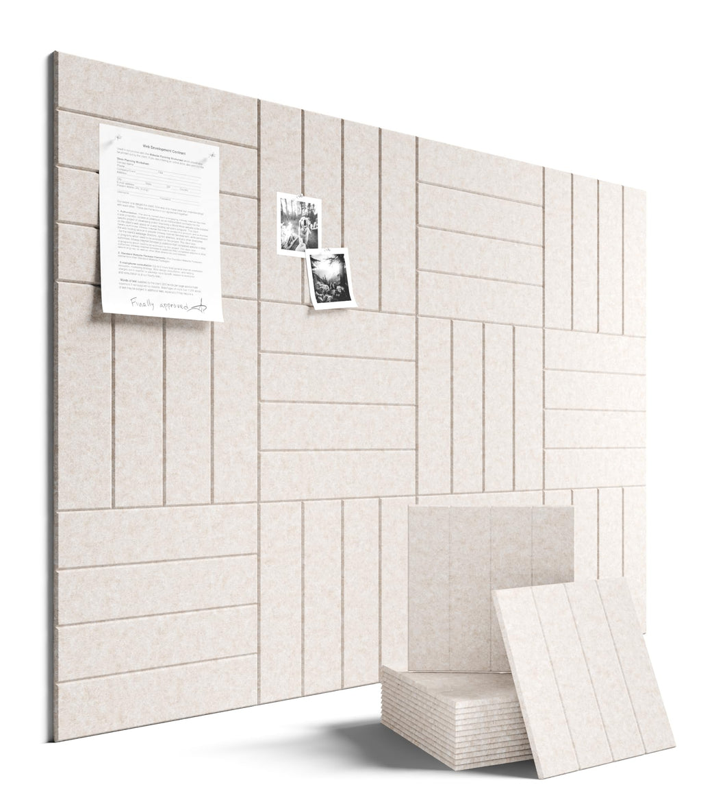 Fluxynara 48" x 36" Large Felt Bulletin Board, Oatmeal