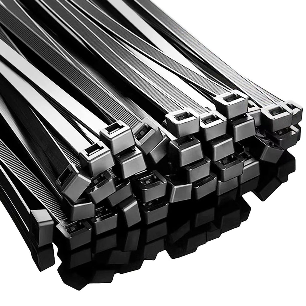 Zip Ties Assorted Sizes(4”+6”+8”+12”), 400 Pack, Black Cable Ties, UV Resistant Wire Ties by ANOSON