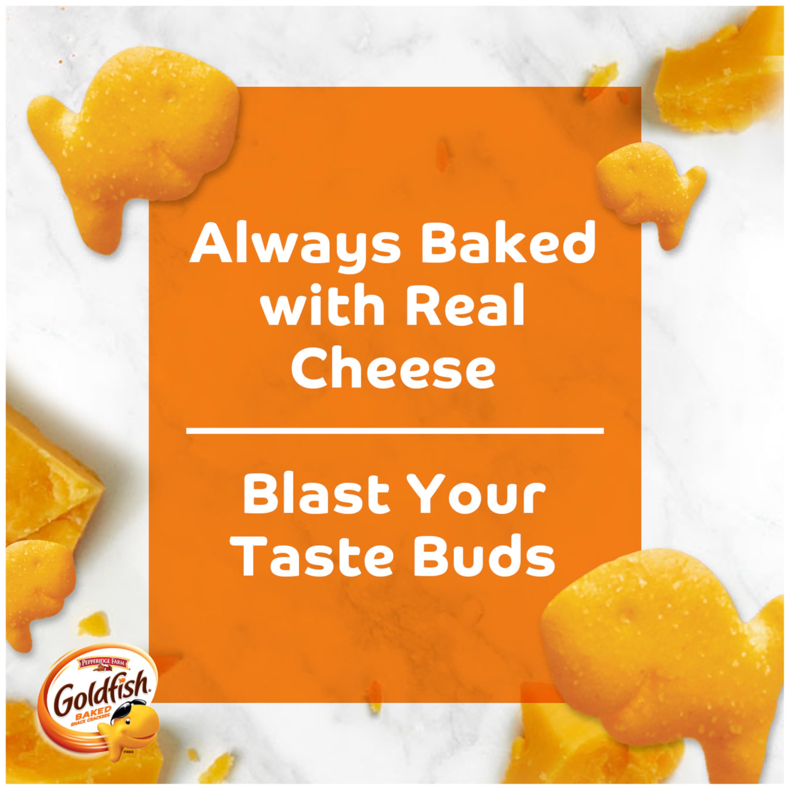 Goldfish Crackers Big Smiles Variety Pack with Cheddar, Colors, and Pretzels, Snack Packs, 30 Ct