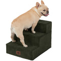 EHEYCIGA Dog Stairs for Bed 18" H, 4-Step Dog Steps for High Bed, Grey