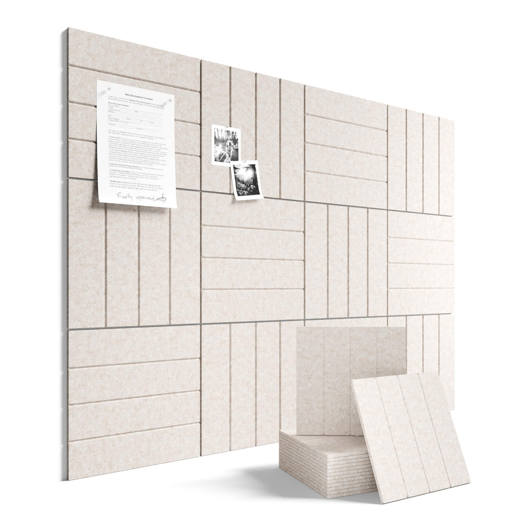 Fluxynara 48" x 36" Large Felt Bulletin Board, Oatmeal