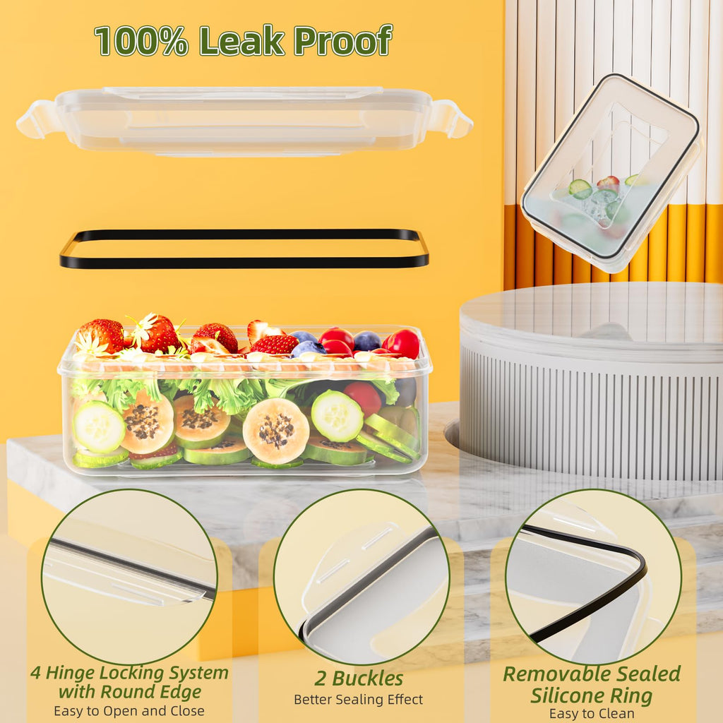 JSCARES 40 PCS Food Storage Containers with Lids Airtight (20 Lids &20 Containers) - Leakproof Meal-Prep Containers for Kitchen Storage Reusable Plastic Microwave/Dishwasher Safe with Labels & Pen