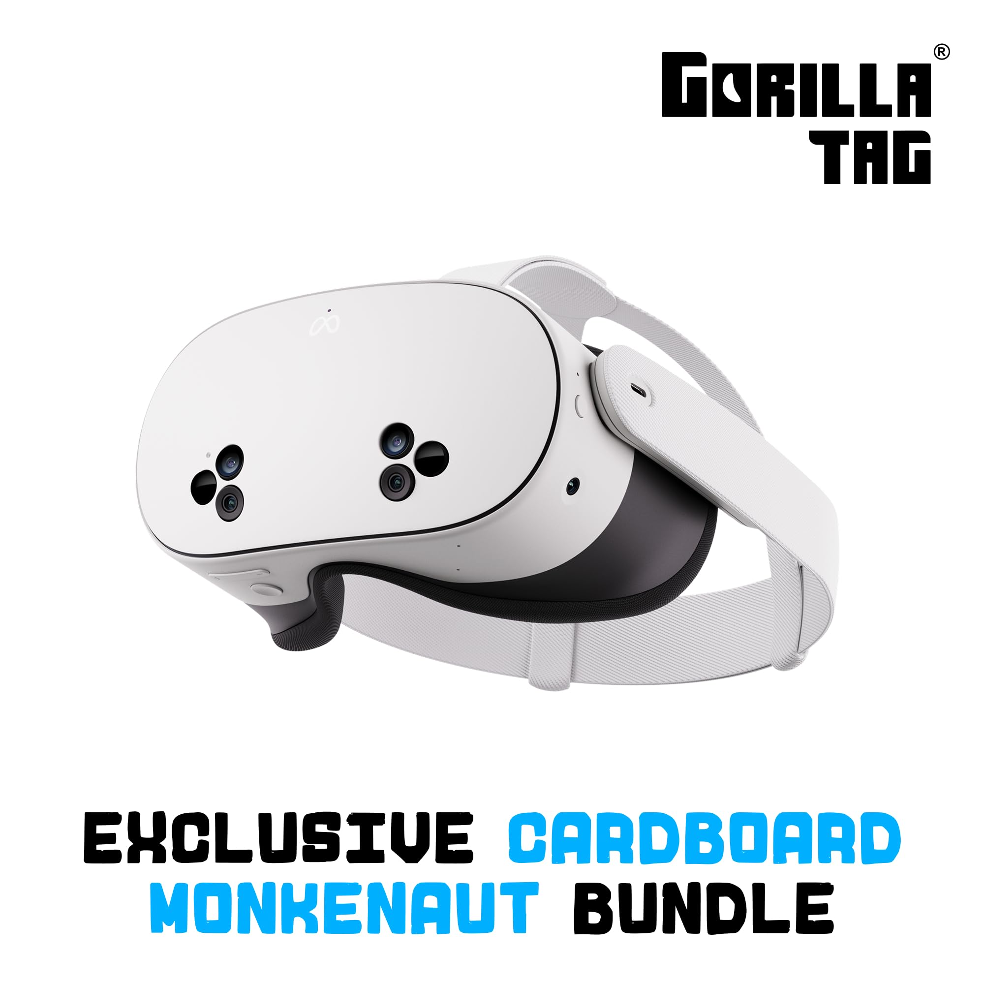 Meta Quest 3S 128GB | VR Without Wires — Gorilla Tag Cardboard Monkenaut Bundle — Amazon Exclusive —Access to 100+ Games with a 3-Month Trial of Meta Horizon+ Included