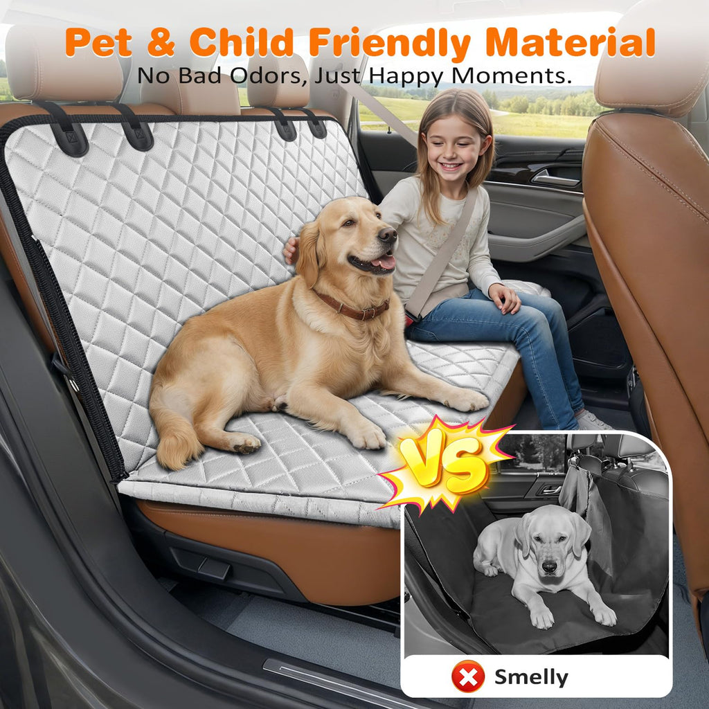 URPOWER Dog Car Seat Cover for Back Seat, Waterproof Hammock for Car & SUV