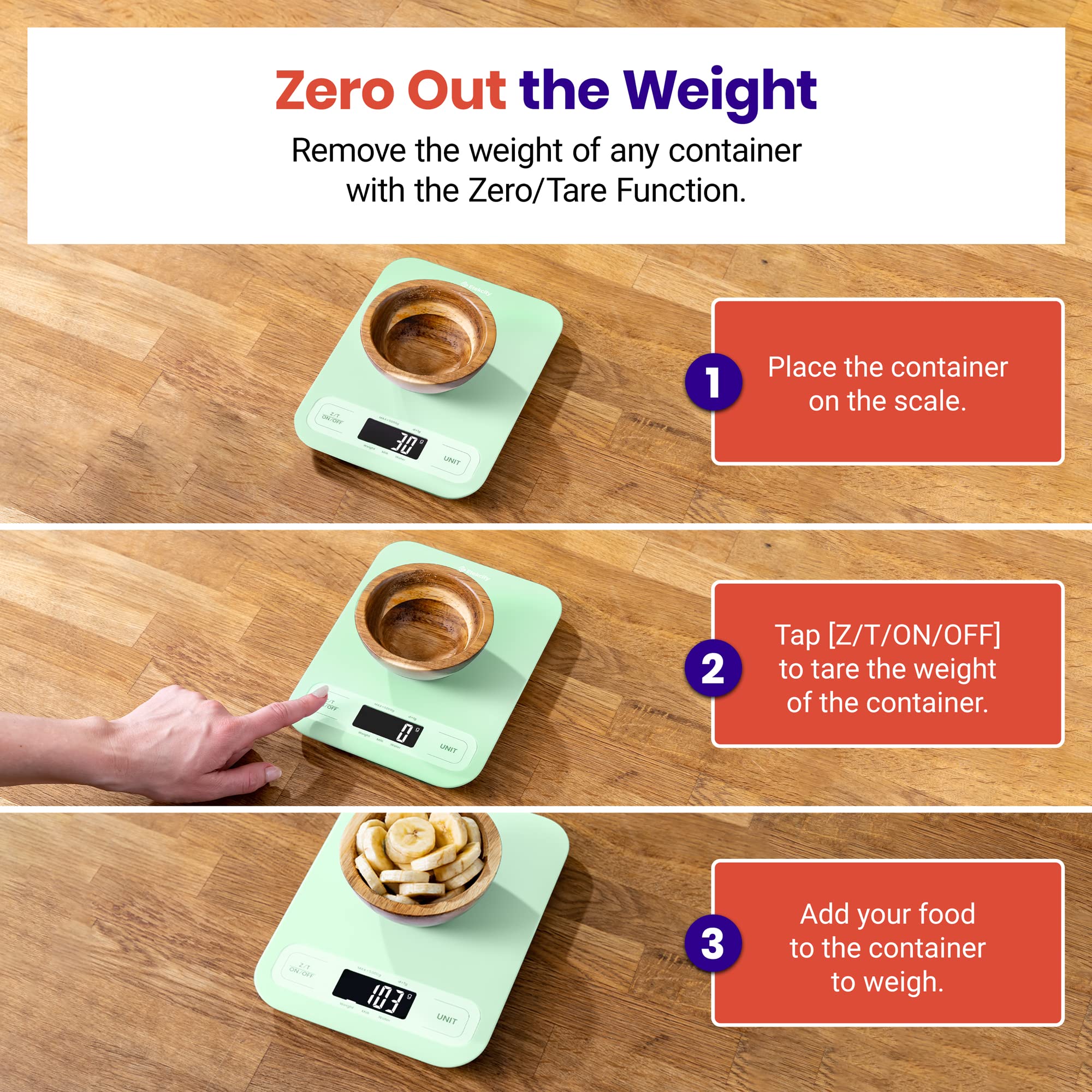 Etekcity Food Kitchen Scale, Digital Grams and Ounces, 11lb