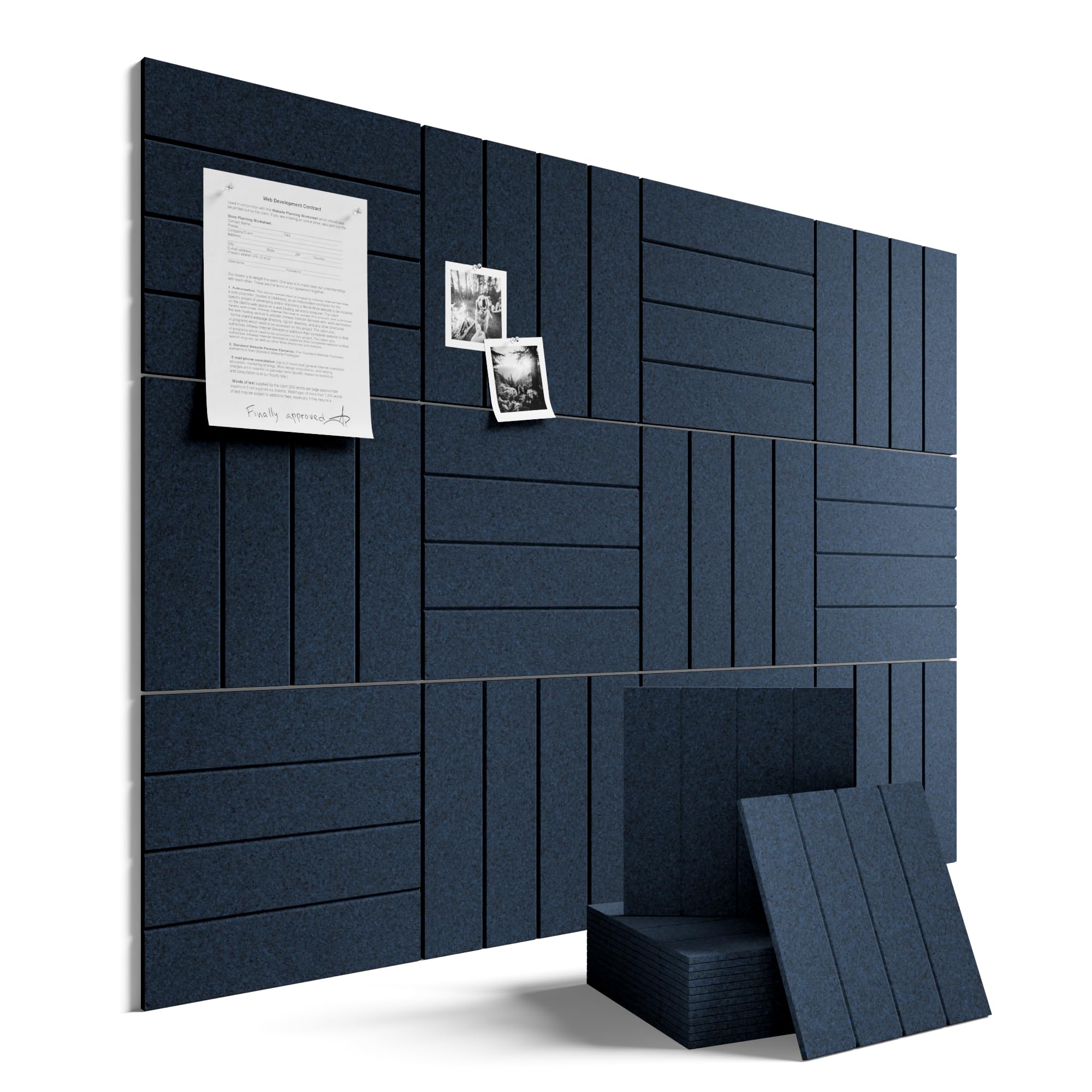 Fluxynara 48" x 36" Large Felt Bulletin Board, Oatmeal