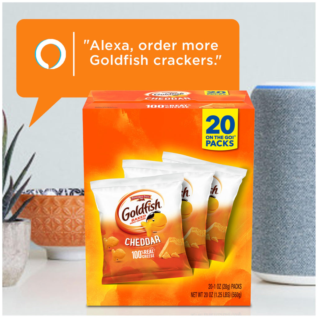 Goldfish Crackers Big Smiles Variety Pack with Cheddar, Colors, and Pretzels, Snack Packs, 30 Ct
