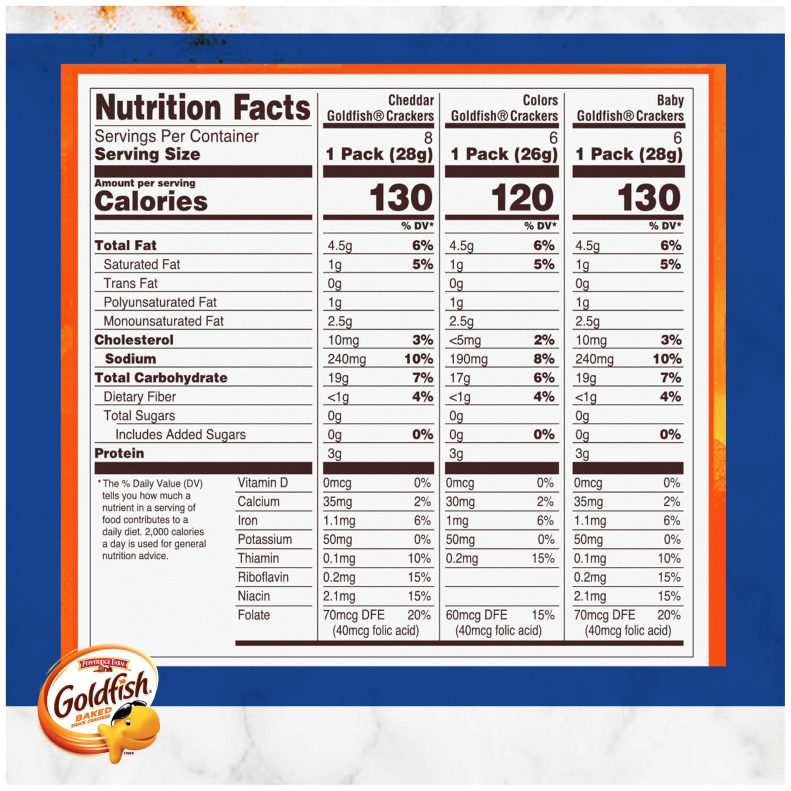 Goldfish Crackers Big Smiles Variety Pack with Cheddar, Colors, and Pretzels, Snack Packs, 30 Ct