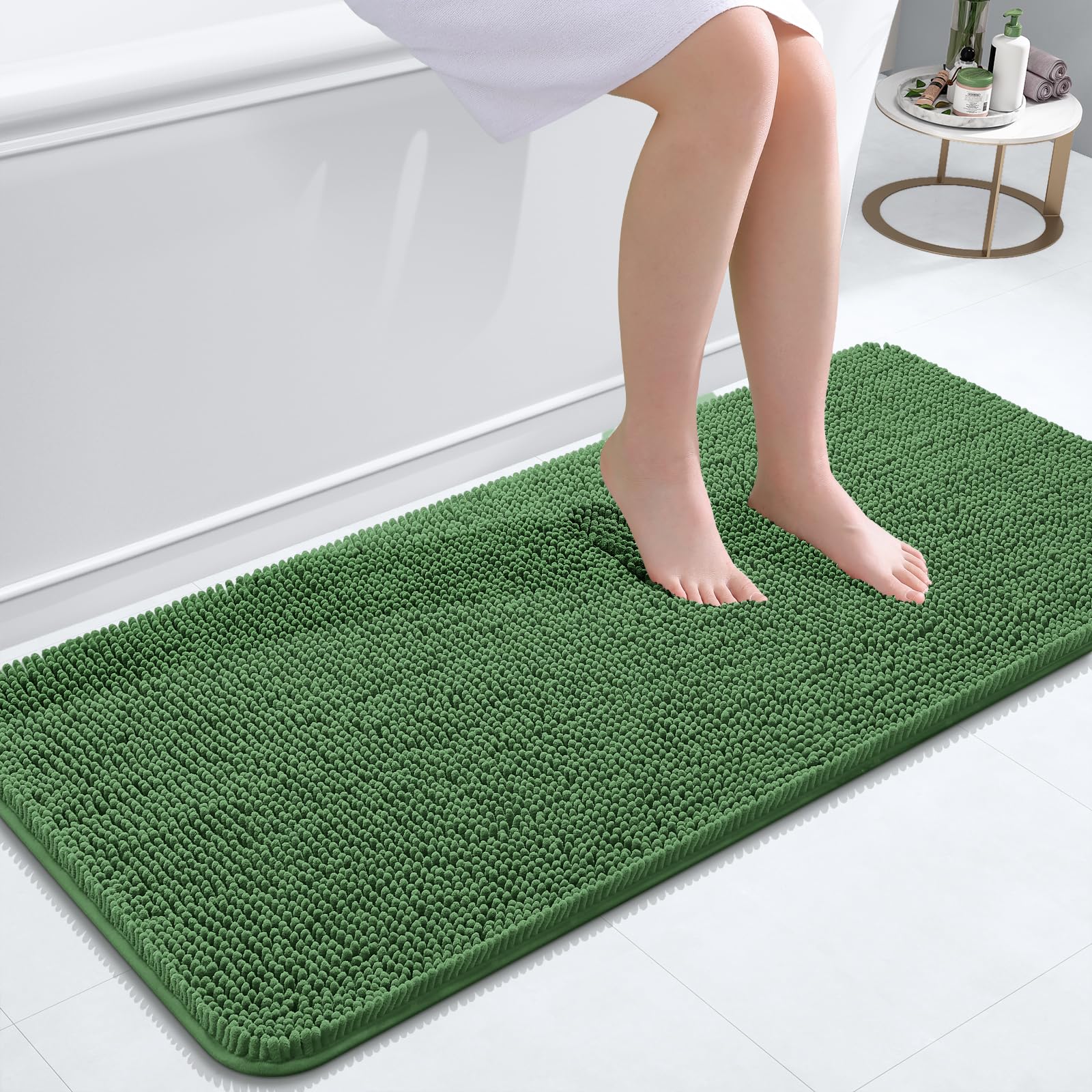 OLANLY Bathroom Rugs 30x20, Extra Soft Absorbent Chenille Bath Rugs