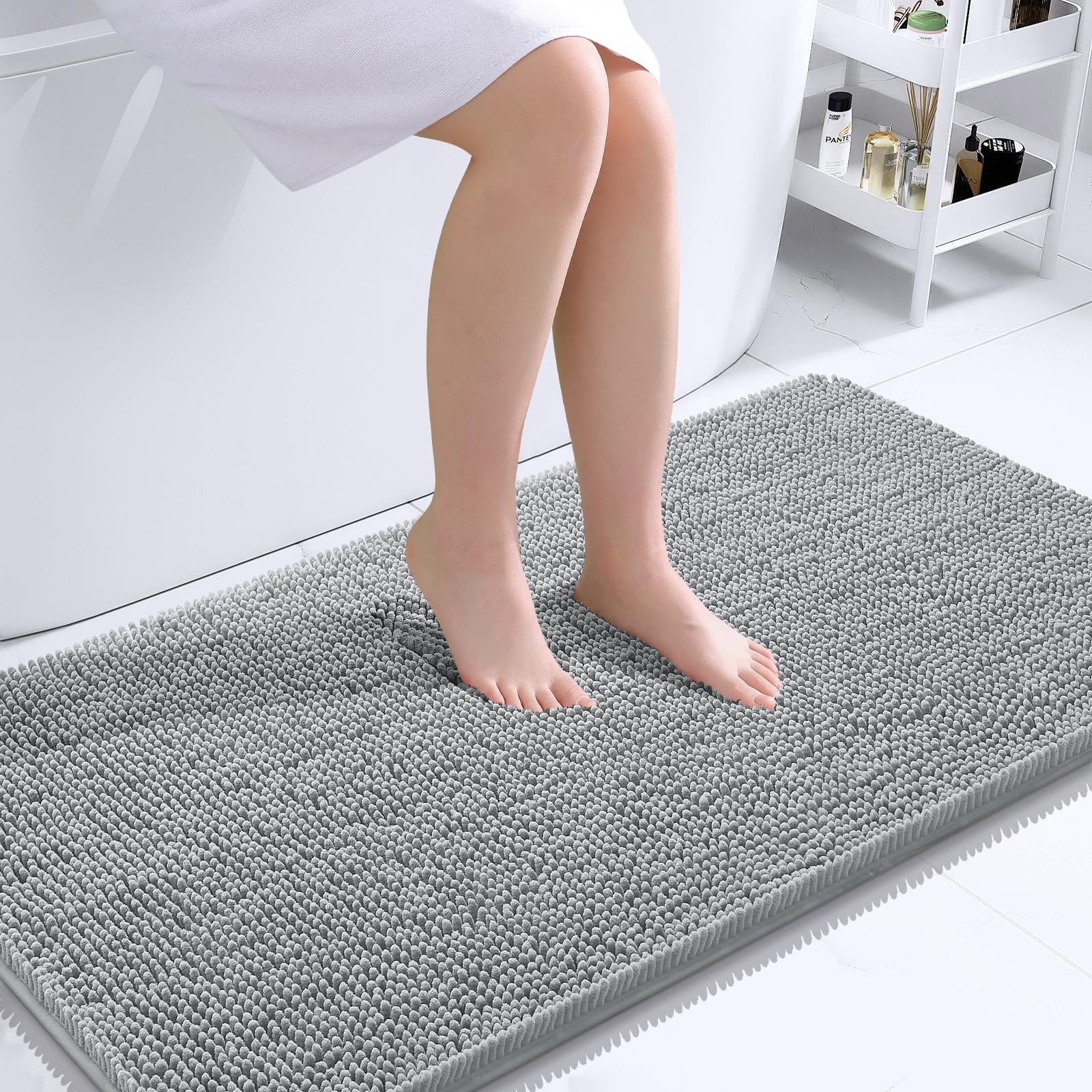 OLANLY Bathroom Rugs 30x20, Extra Soft Absorbent Chenille Bath Rugs