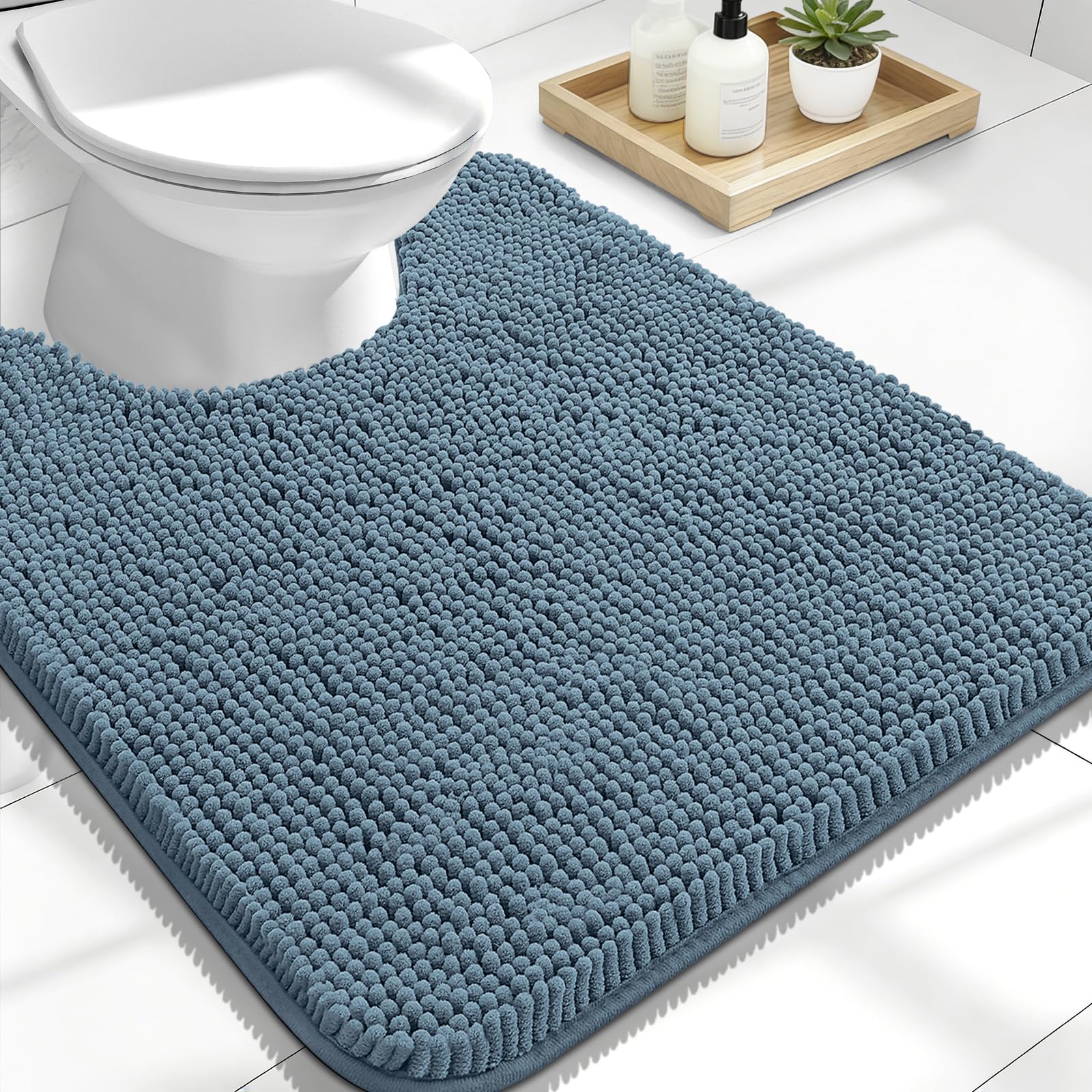 OLANLY Bathroom Rugs 30x20, Extra Soft Absorbent Chenille Bath Rugs