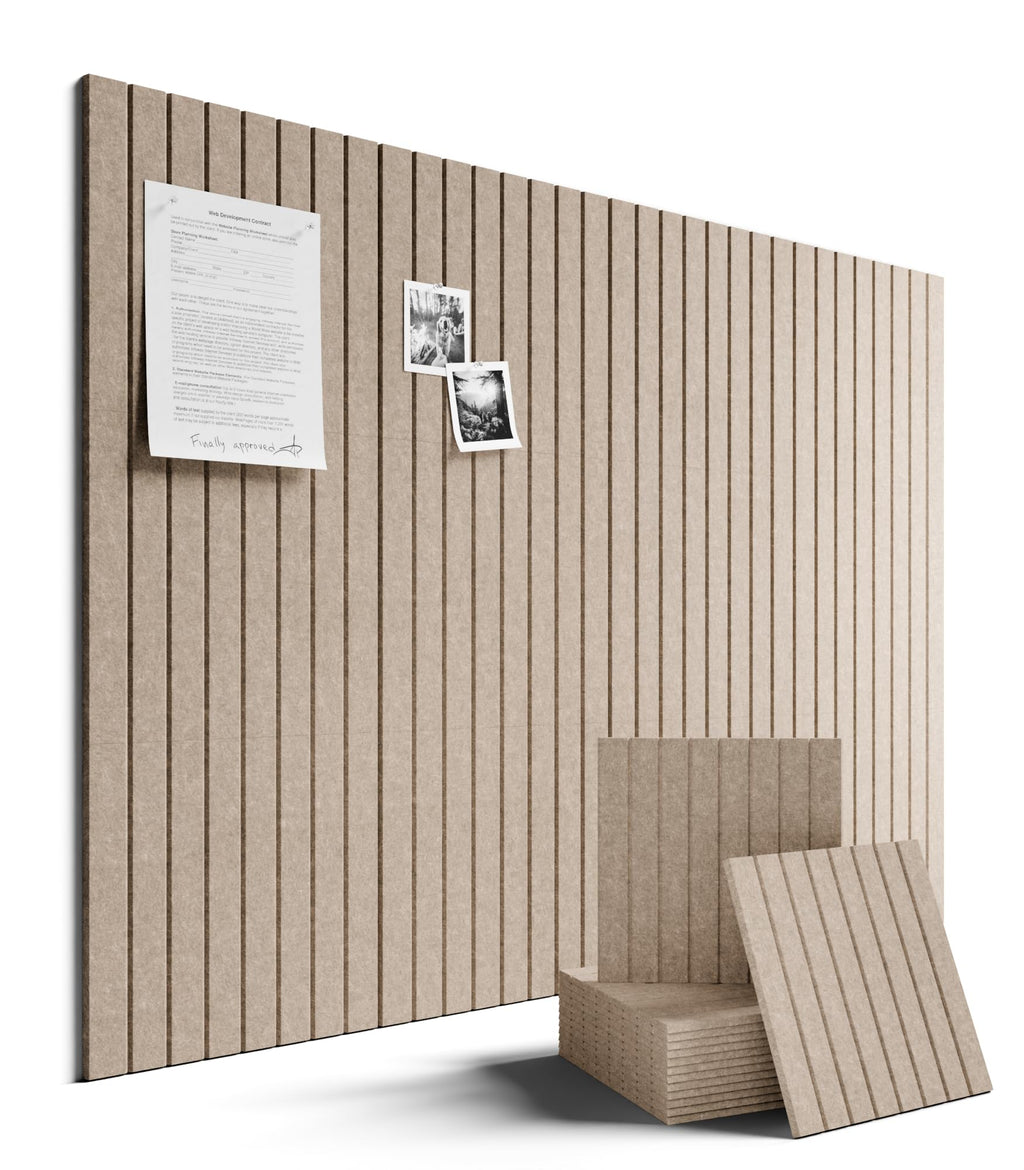 Fluxynara 48" x 36" Large Felt Bulletin Board, Oatmeal