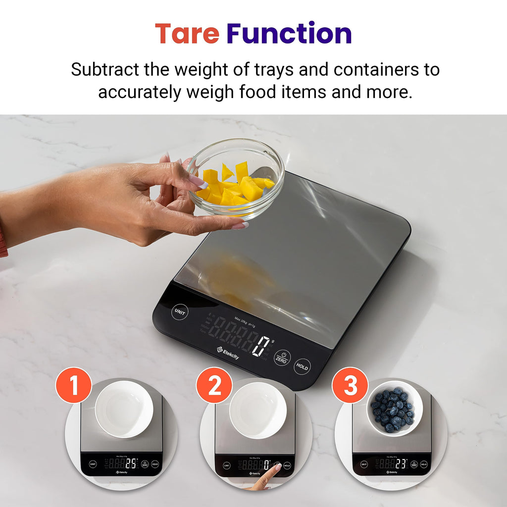 Etekcity Food Kitchen Scale, Digital Grams and Ounces, 11lb