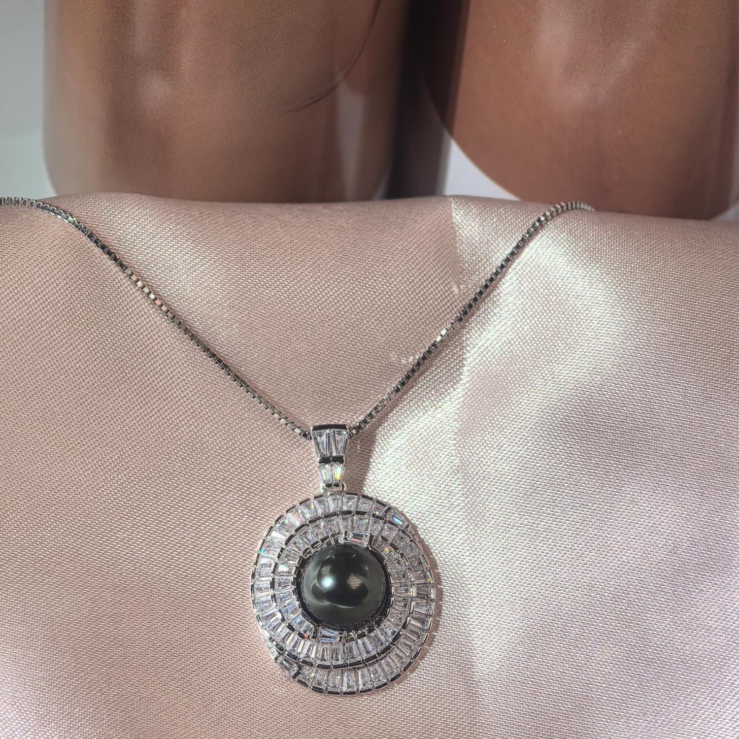 NONNYL Mothers Day Gifts For Wife Women Wedding Anniversary - Real Tahitian-Pearl-Necklace, Birthday Valentines Gifts For Wife Her Mom Christmas - Companion Necklace For Women Luxury Fine Jewelry