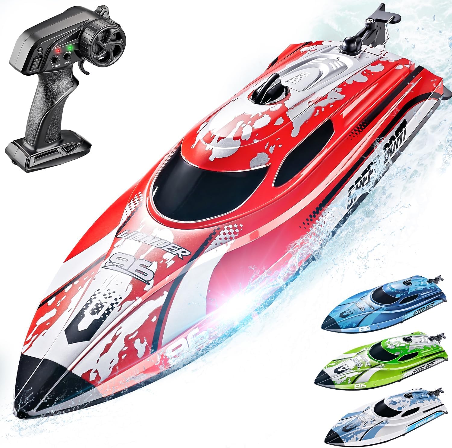 BEZGAR RC Boat TX126-12 Inch Remote Control Boat for Lakes and Pools
