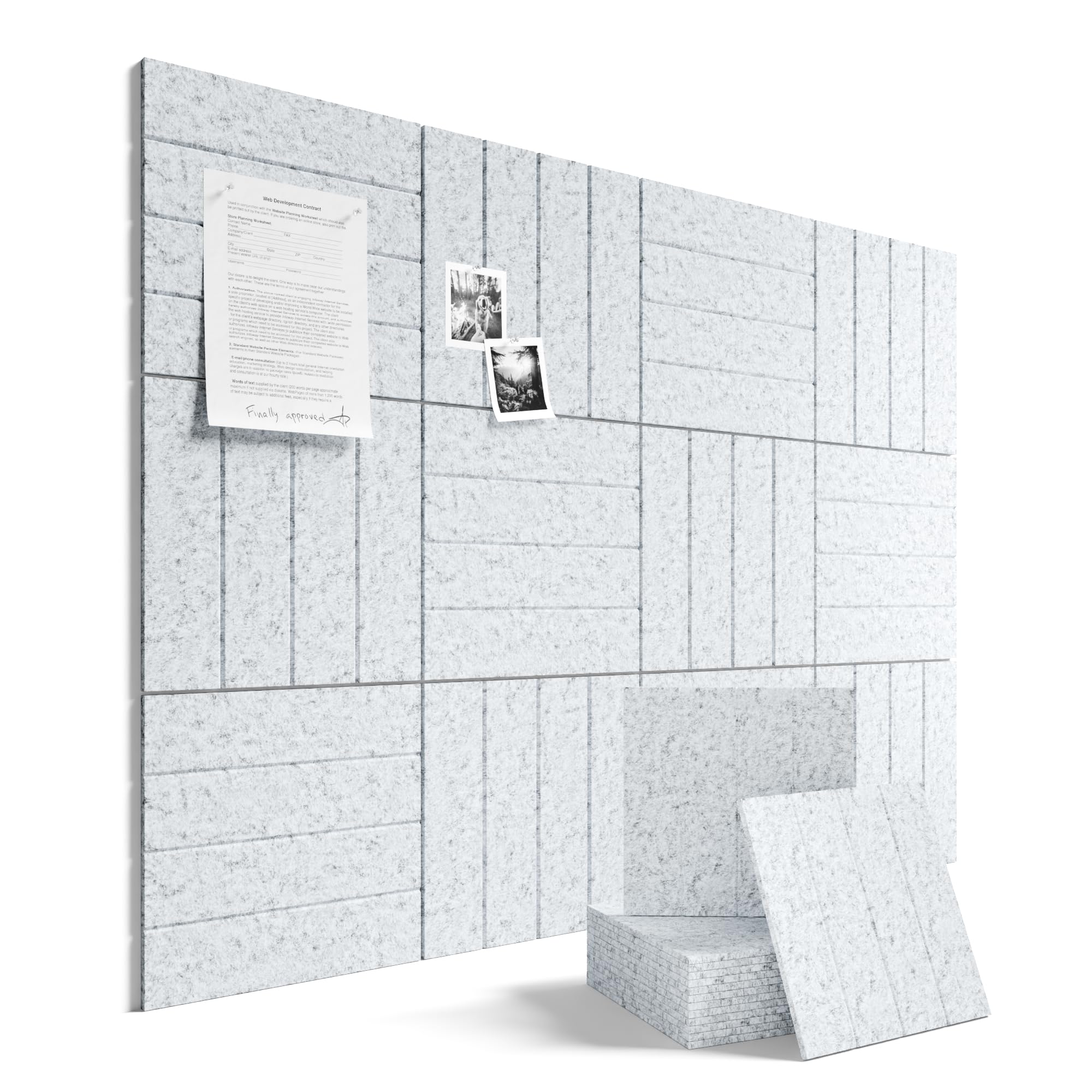 Fluxynara 48" x 36" Large Felt Bulletin Board, Oatmeal