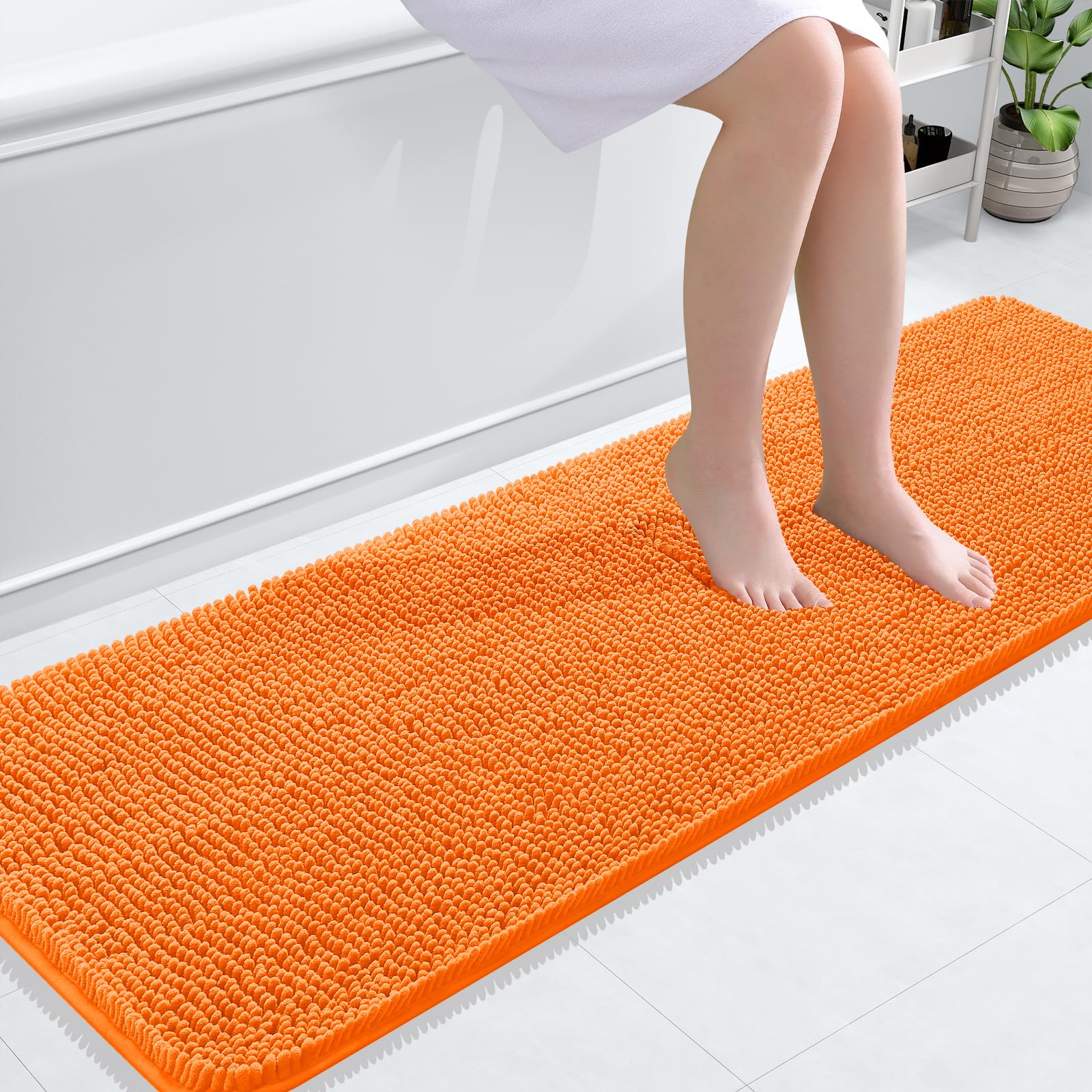 OLANLY Bathroom Rugs 30x20, Extra Soft Absorbent Chenille Bath Rugs