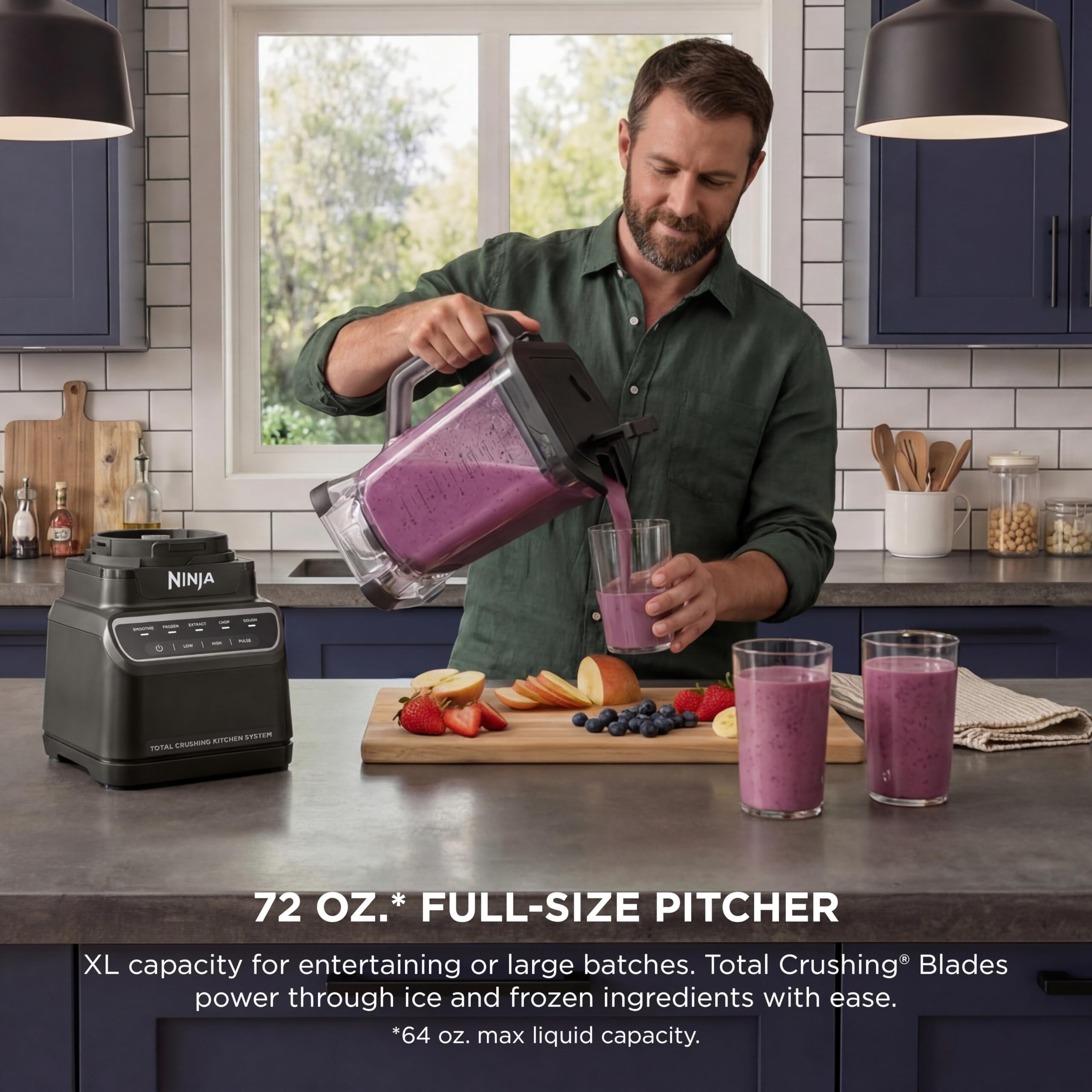 Ninja Mega Kitchen System, 1500W, 72oz Pitcher, 8-Cup, Black, BL770