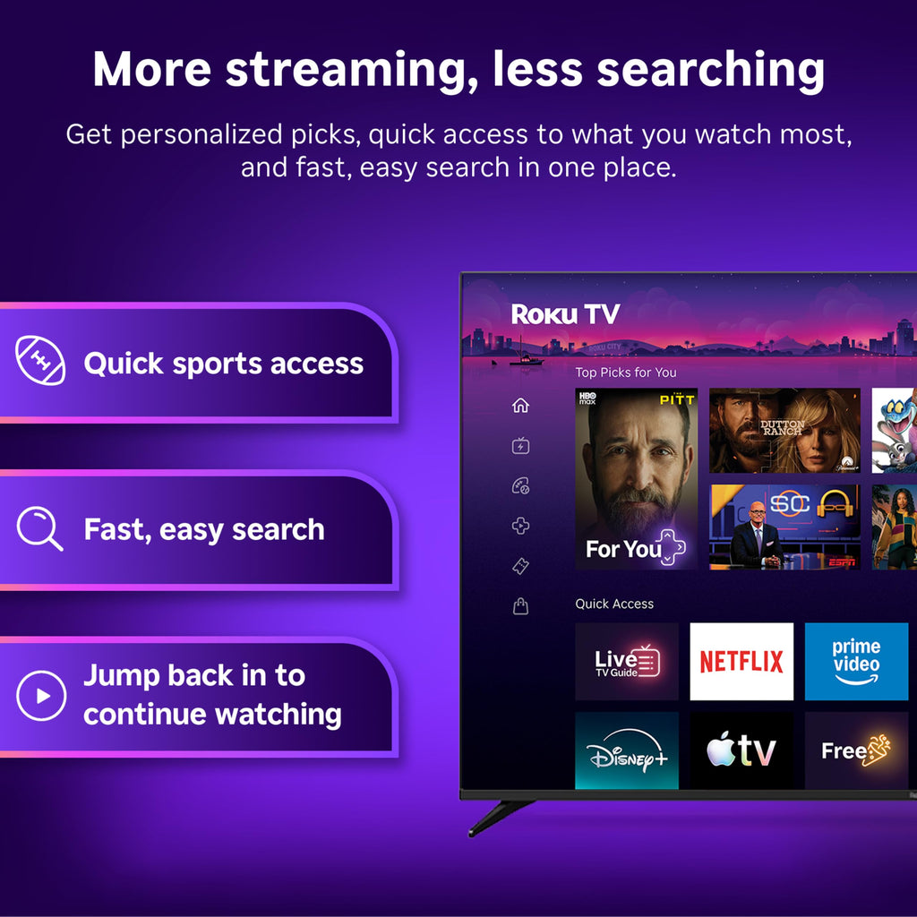 Roku 55-Inch Select Series Smart TV 2026-4K QLED TV - Roku TV