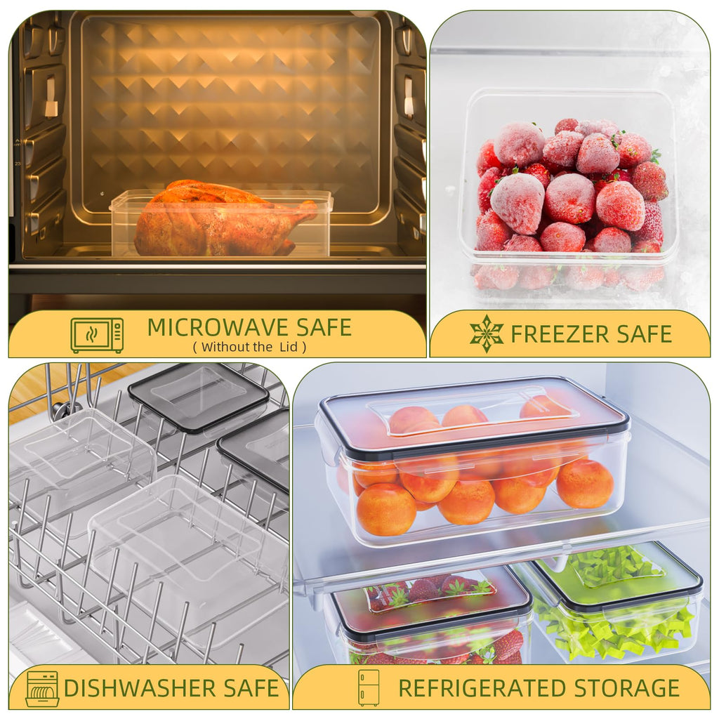 JSCARES 40 PCS Food Storage Containers with Lids Airtight (20 Lids &20 Containers) - Leakproof Meal-Prep Containers for Kitchen Storage Reusable Plastic Microwave/Dishwasher Safe with Labels & Pen