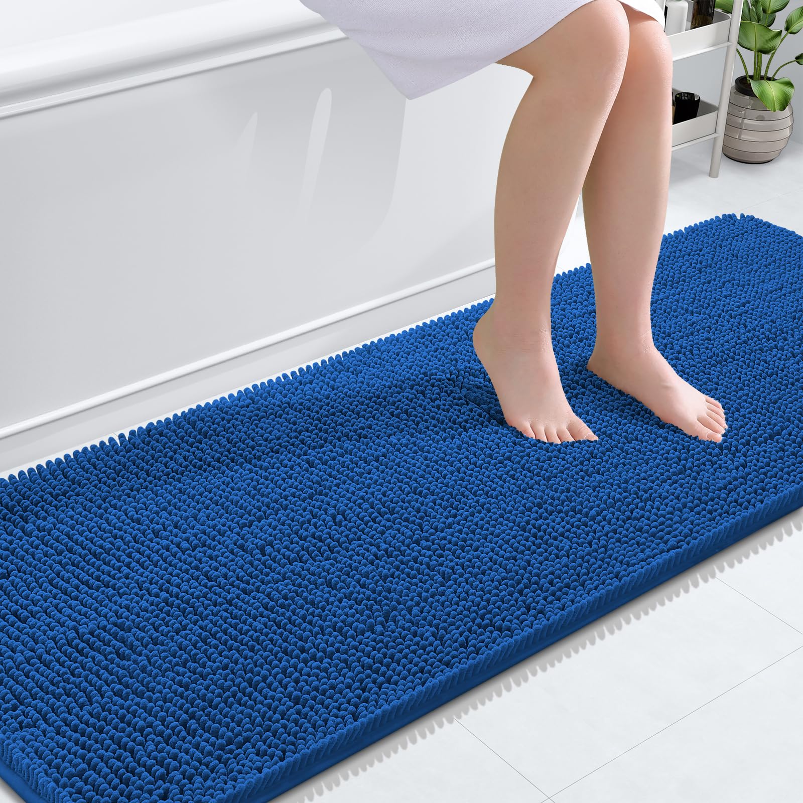 OLANLY Bathroom Rugs 30x20, Extra Soft Absorbent Chenille Bath Rugs