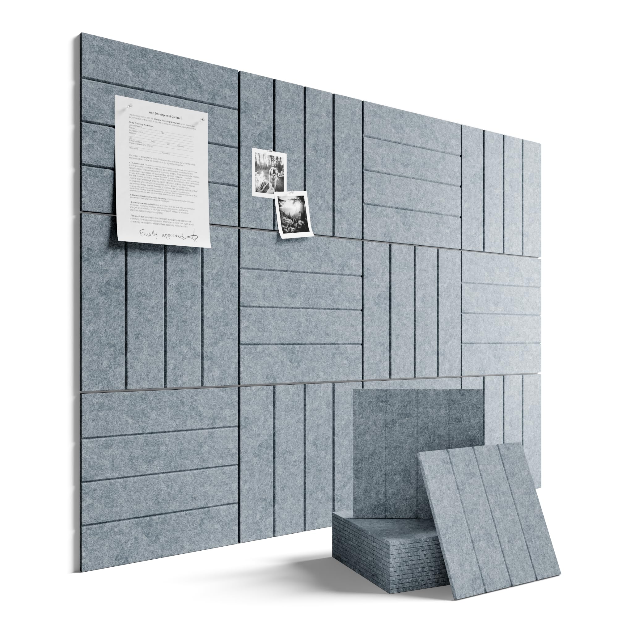 Fluxynara 48" x 36" Large Felt Bulletin Board, Oatmeal