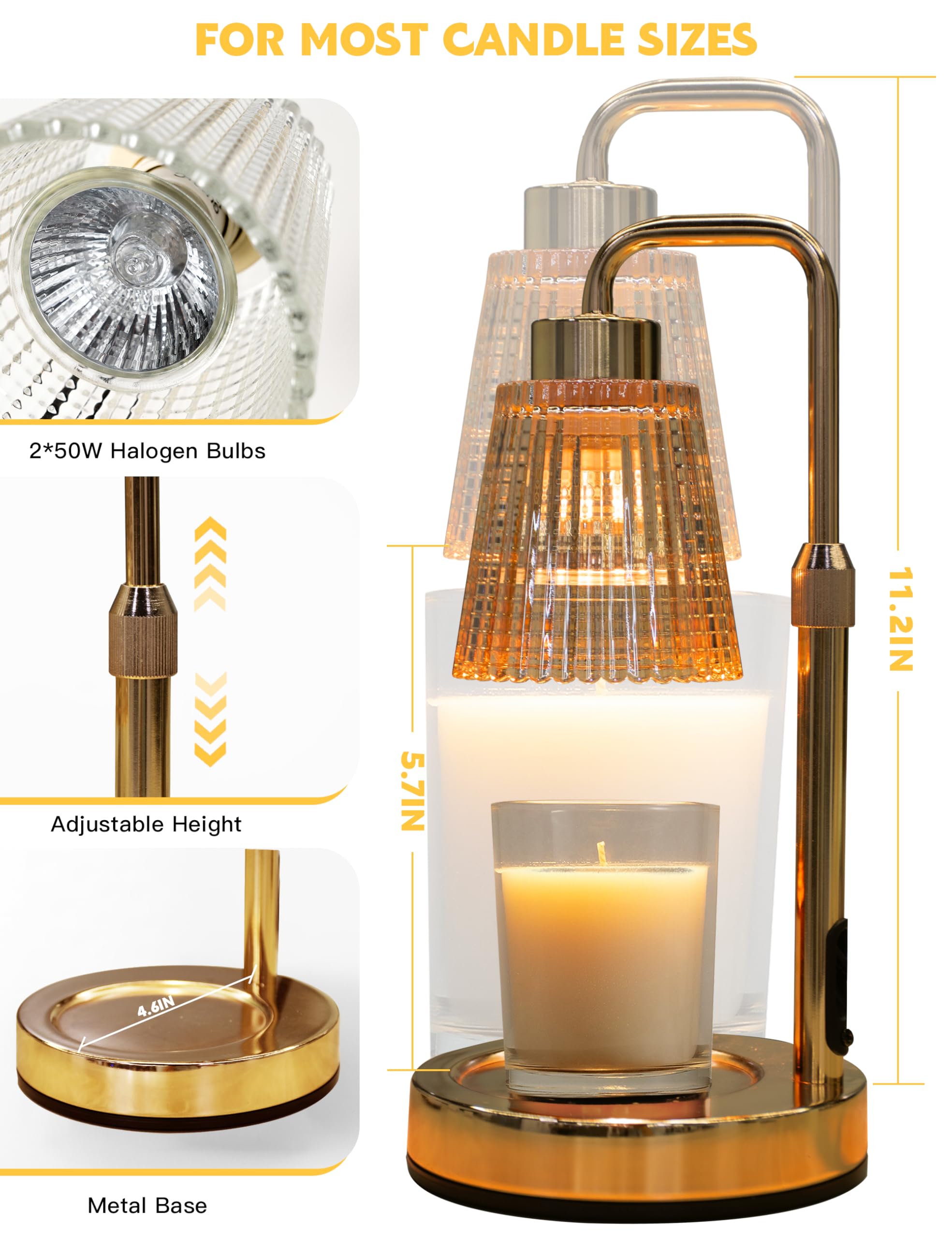GODONLIF Candle Warmer Lamp with Timer, Birthday Gifts for Women Home Decor