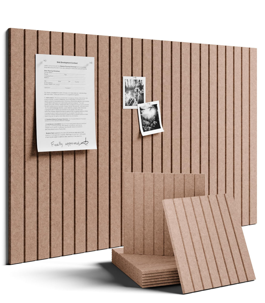 Fluxynara 48" x 36" Large Felt Bulletin Board, Oatmeal