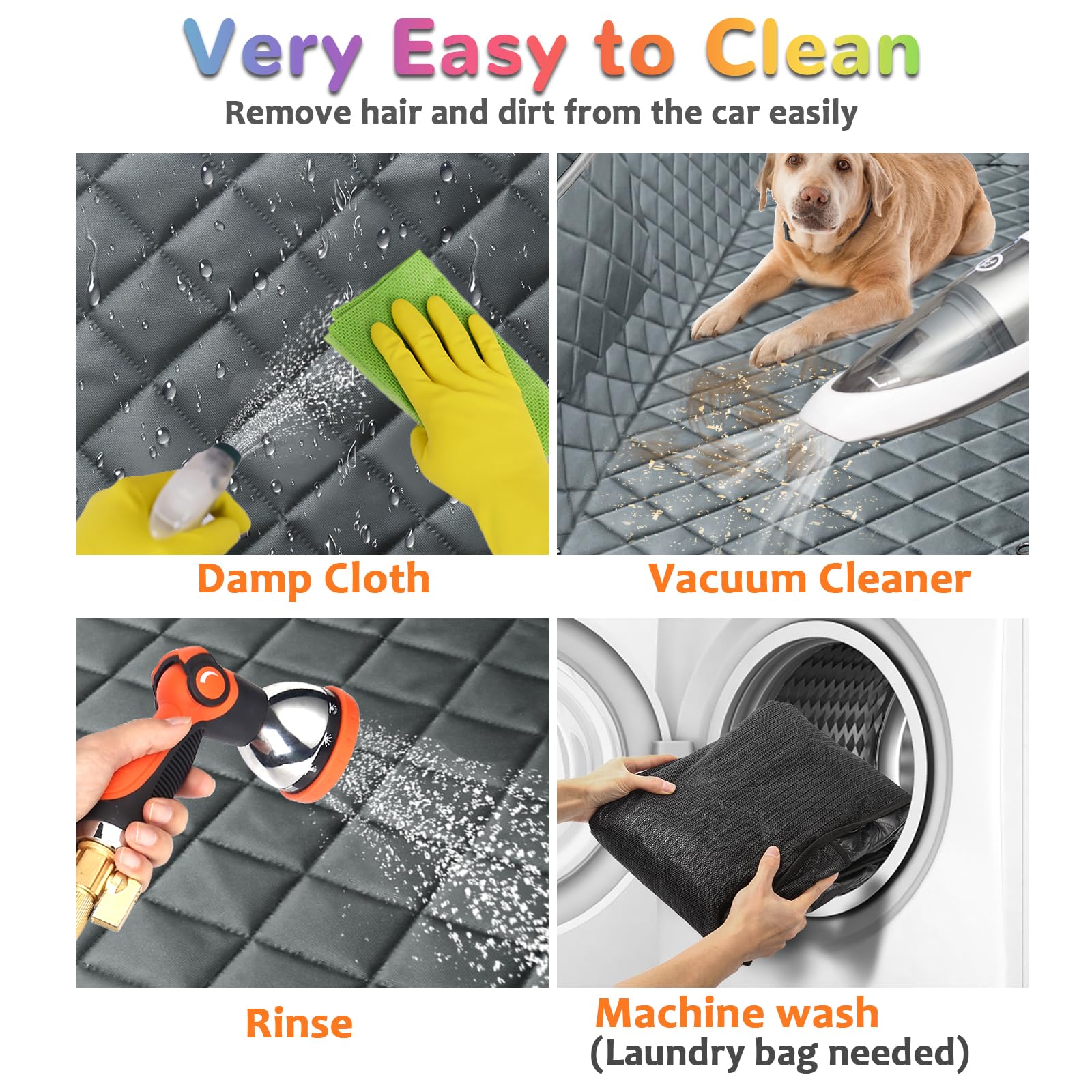 URPOWER Dog Car Seat Cover for Back Seat, Waterproof Hammock for Car & SUV