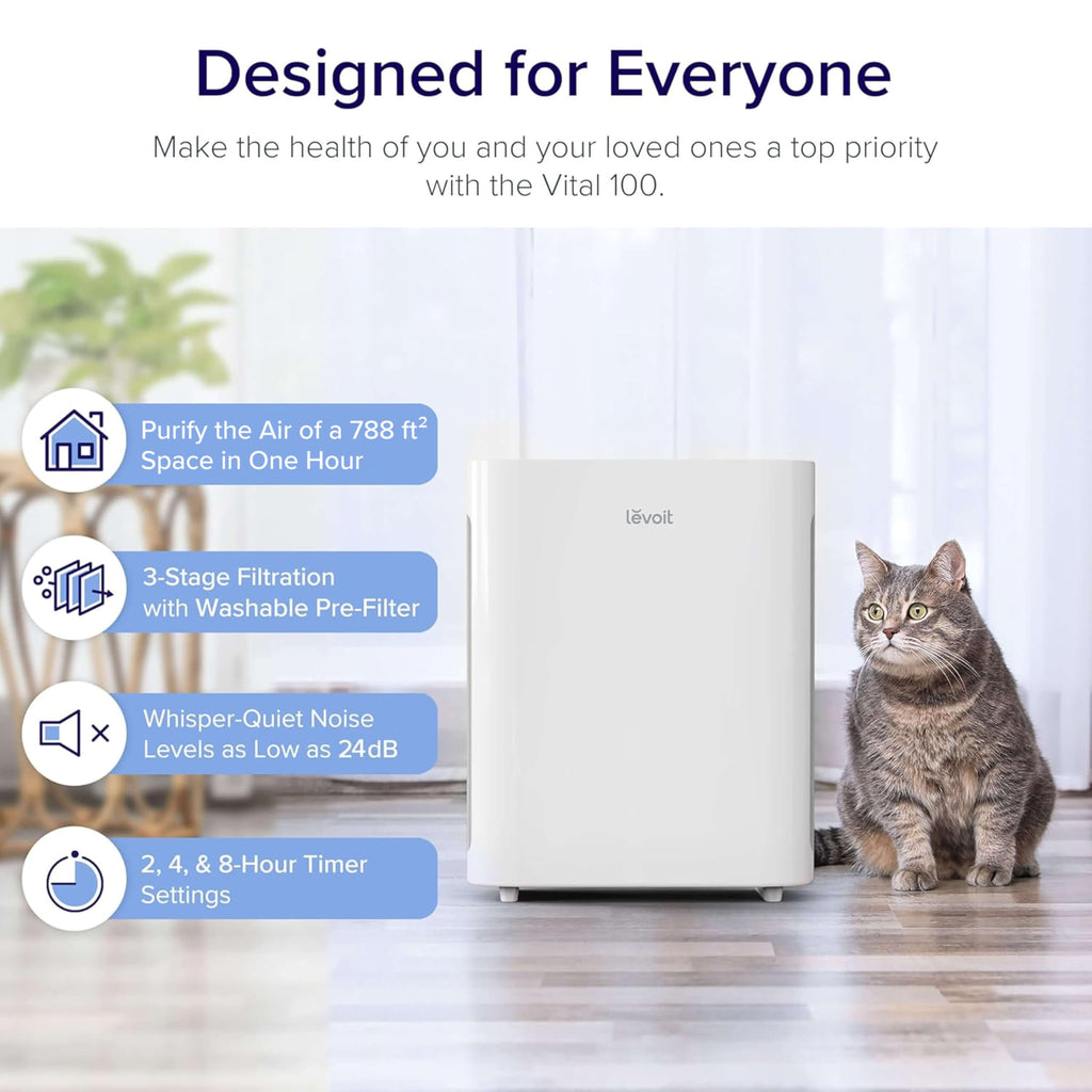 Levoit Air Purifiers for Bedroom Home Pets Dorm Room, Small Air Purifiers