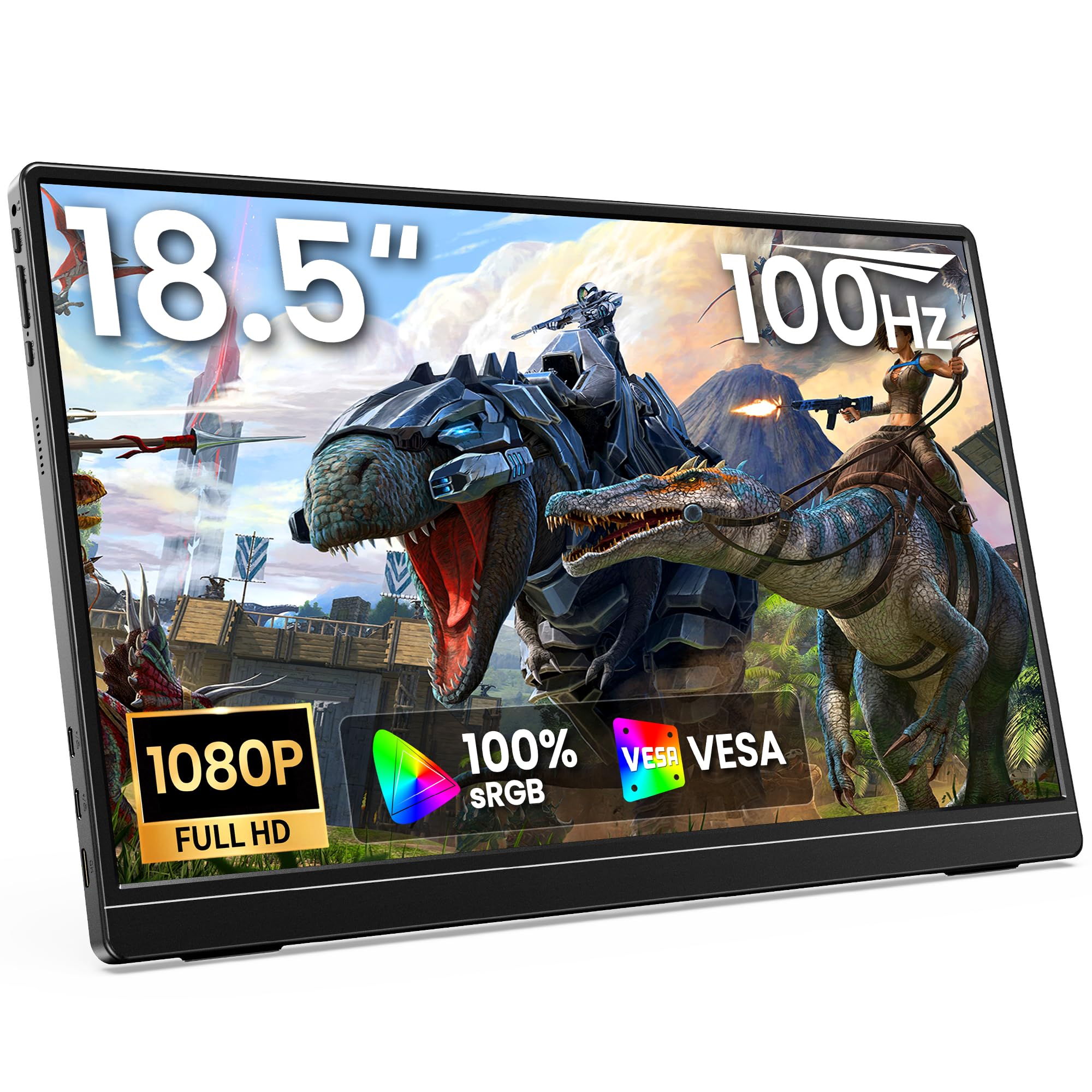 MNN 15.6" FHD 60Hz Portable Monitor USB-C HDMI IPS HDR Gaming Laptop