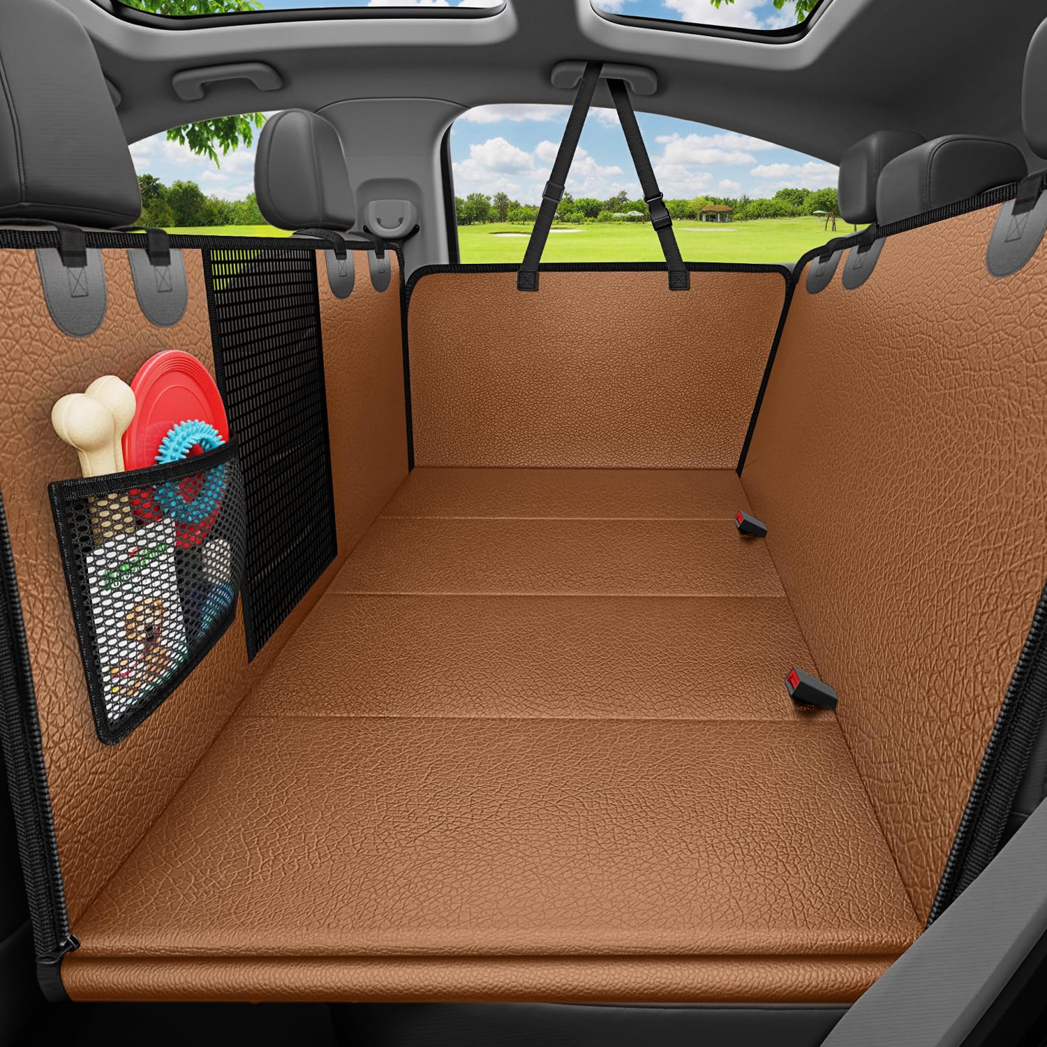 URPOWER Dog Car Seat Cover for Back Seat, Waterproof Hammock for Car & SUV