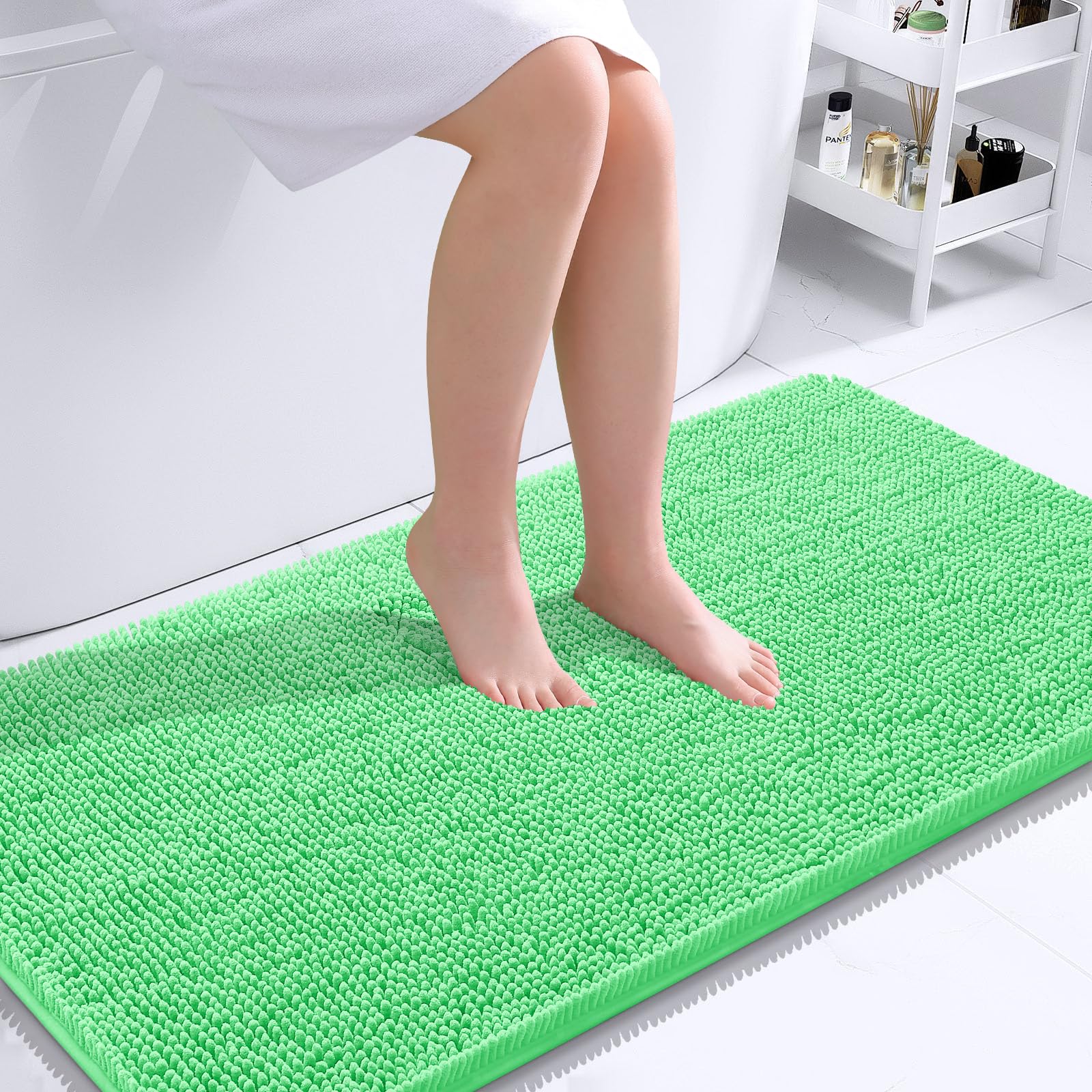 OLANLY Bathroom Rugs 30x20, Extra Soft Absorbent Chenille Bath Rugs