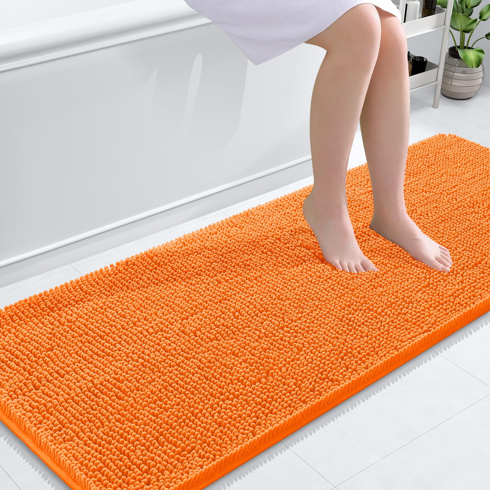 OLANLY Bathroom Rugs 30x20, Extra Soft Absorbent Chenille Bath Rugs